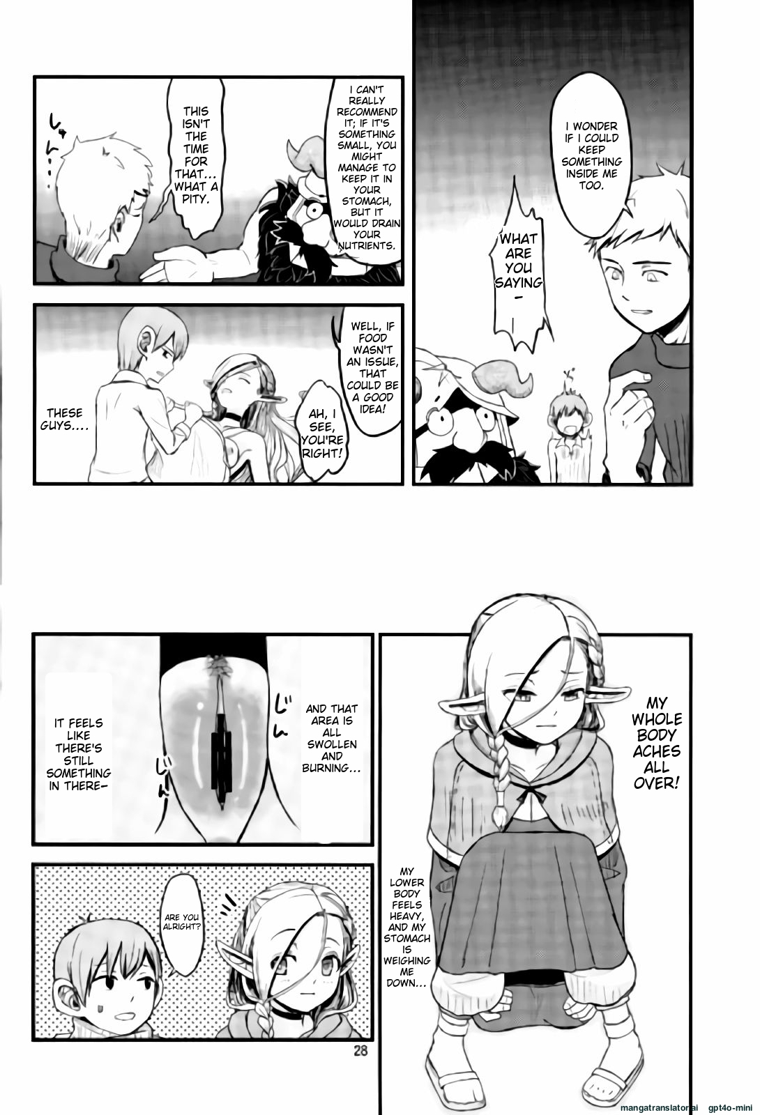 (COMIC1☆10) [crossray (Oomori Makoto)]Mou Onaka Ippai!(Dungeon Meshi) [English][MTL] Page 25