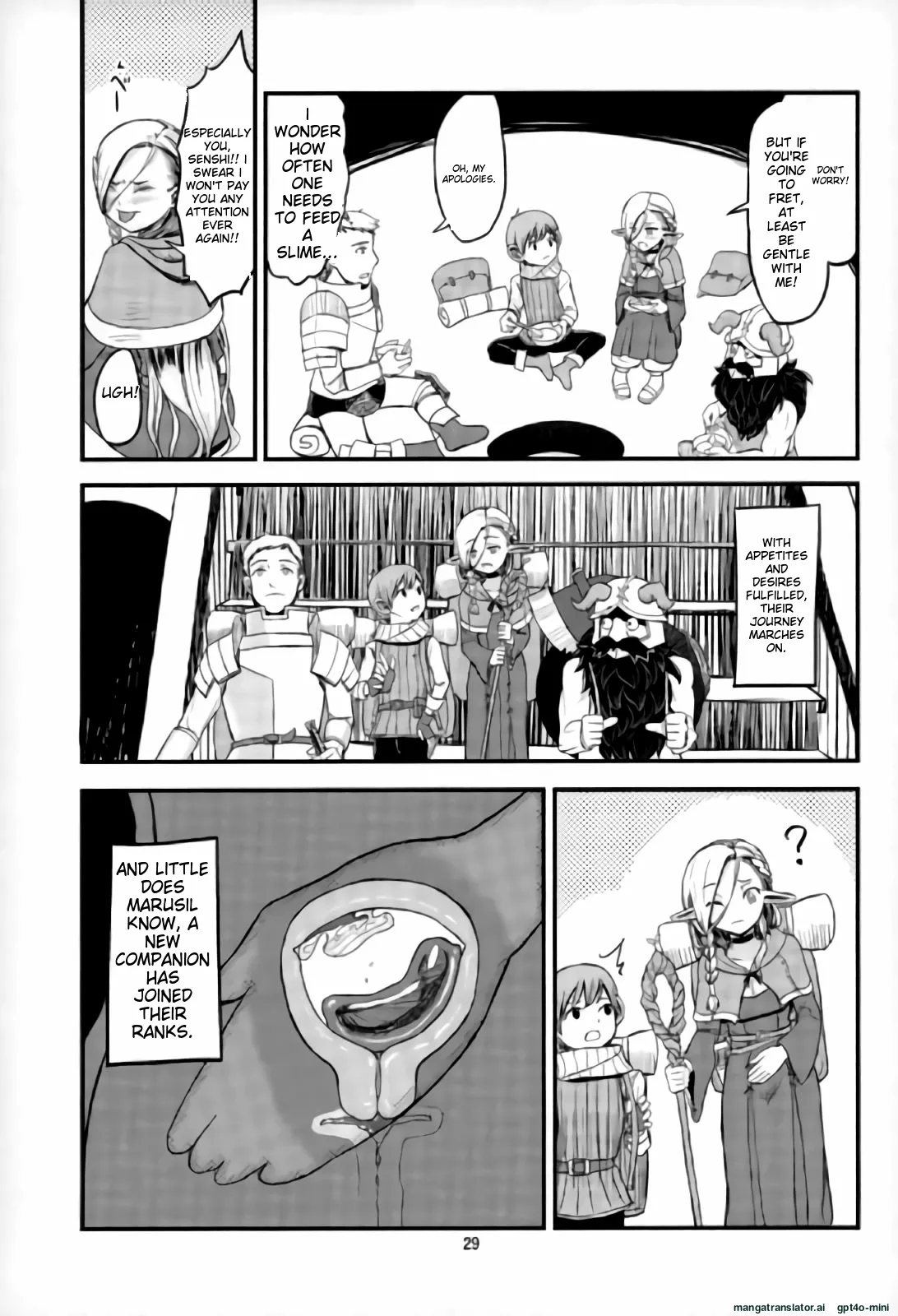(COMIC1☆10) [crossray (Oomori Makoto)]Mou Onaka Ippai!(Dungeon Meshi) [English][MTL] Page 26