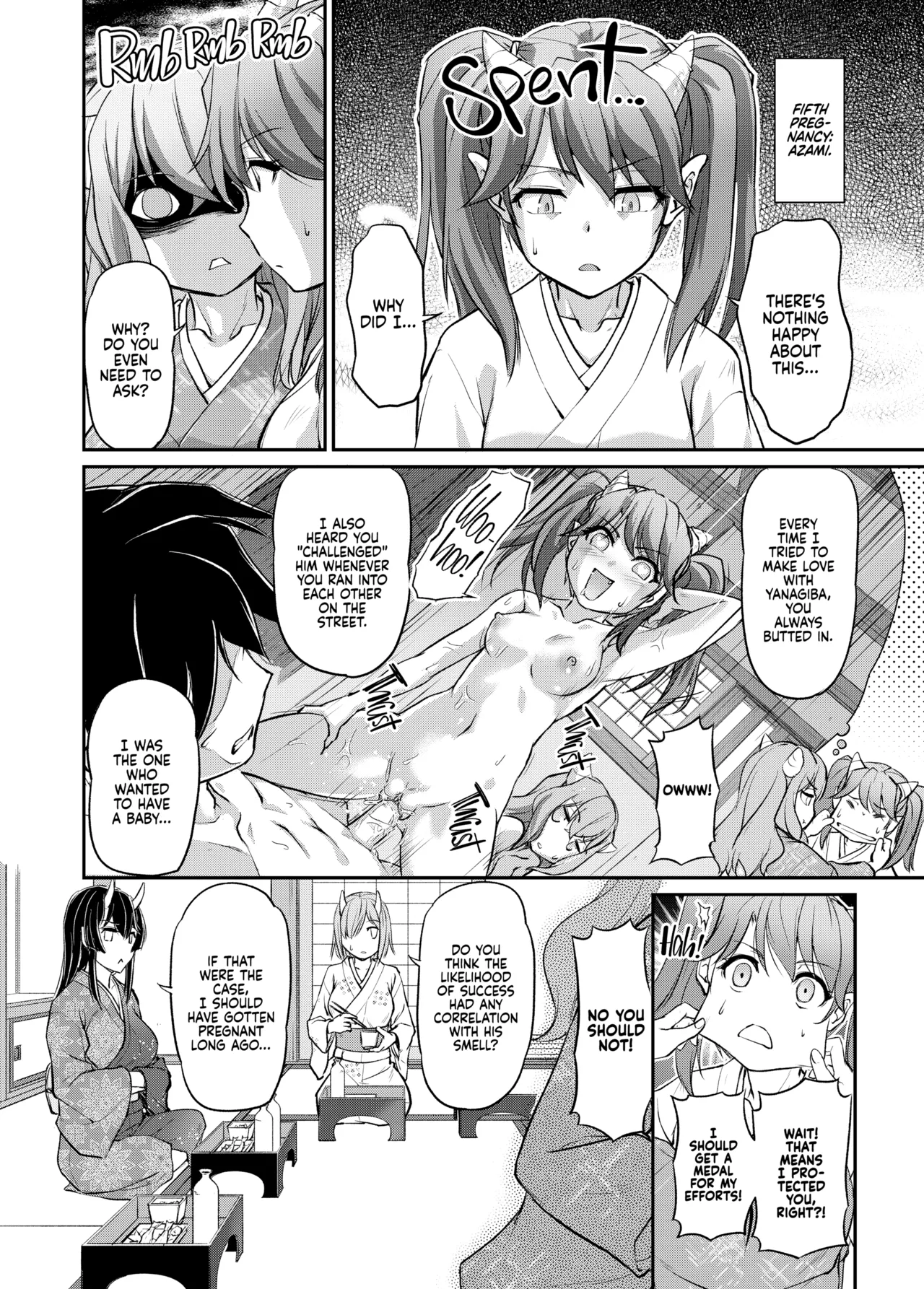 [Urase Shioji]Oni Harame: Impregnate ALL the Oni![English] {Full Moon} [Decensored] [Digital] Page 163