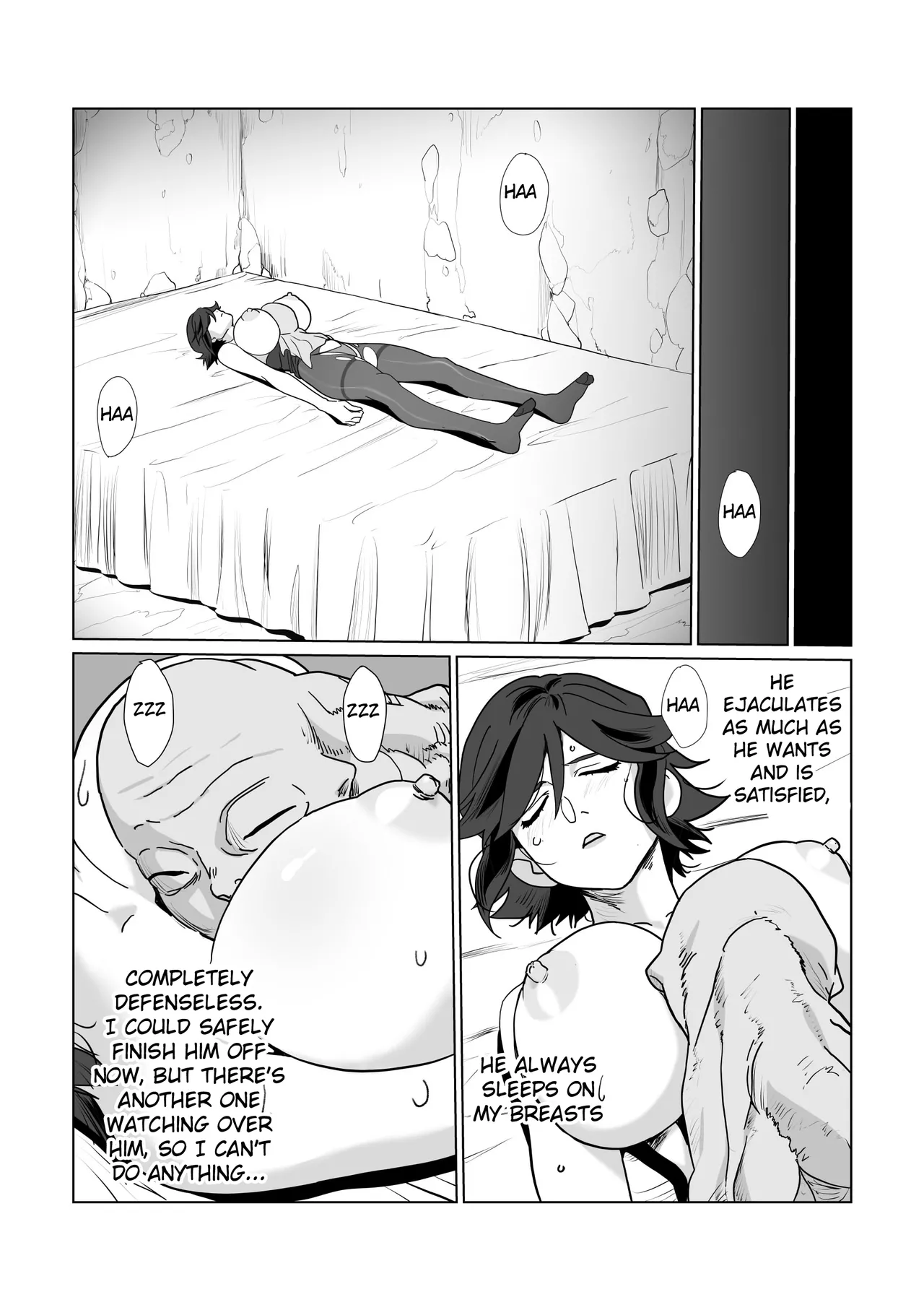 [Wonderful Sweater]Hitozuma Boukensha Doukutsu 2 ~Monster Senmon Doukutsu Soap Cosplay Paizuri Kyousha Course~[English] [Raknnkarscans] Page 45