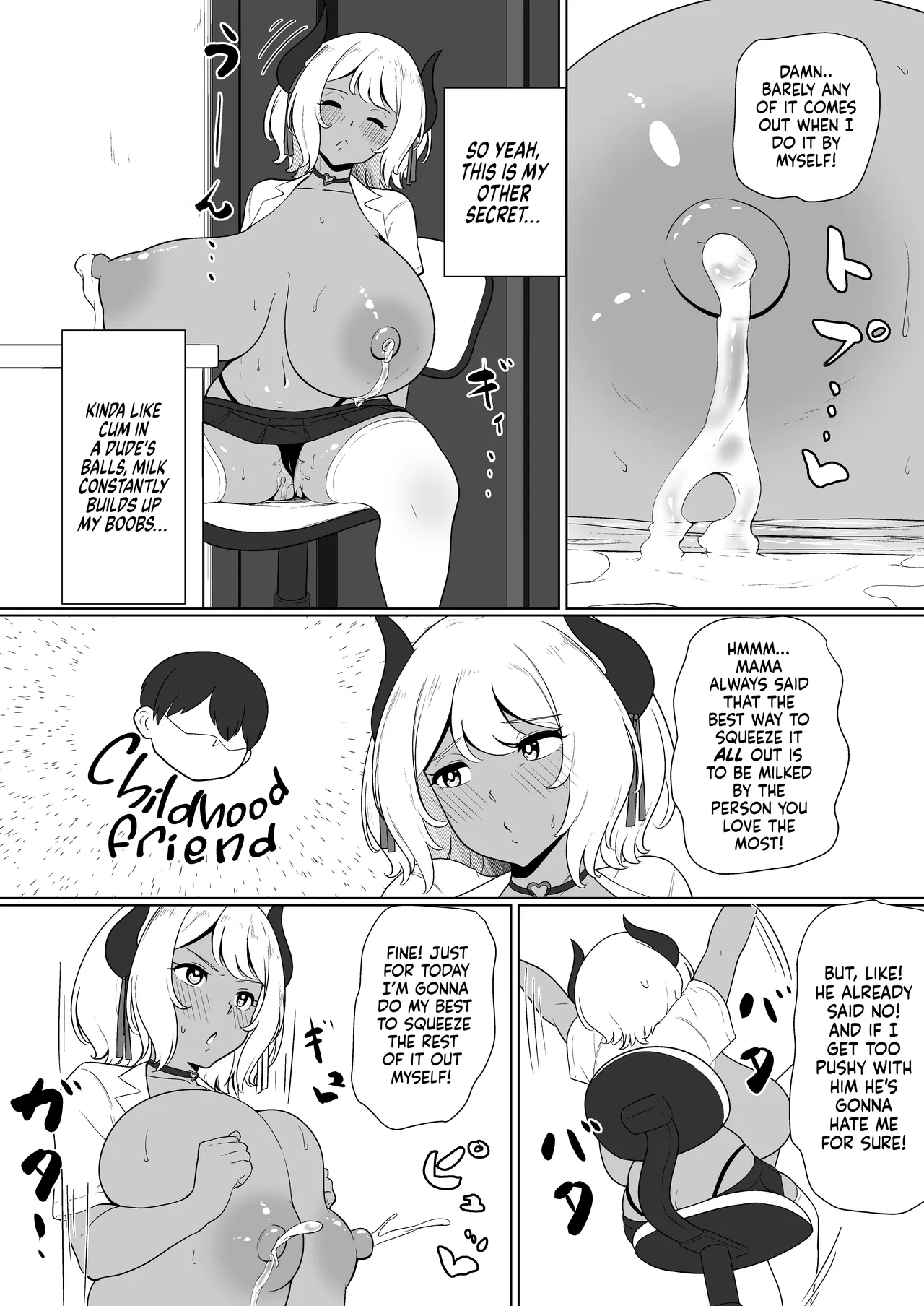 [Toiro-tei (Kuroiro Toiro)]inma na Osananajimi no Sakunyuu Jijou "Houkago Onedari Chichishibori Hen" ー Milking My Succubus Childhood Friend?! - Begging To Be Wrung Out After School![English] [head empty] [Digital] Page 10