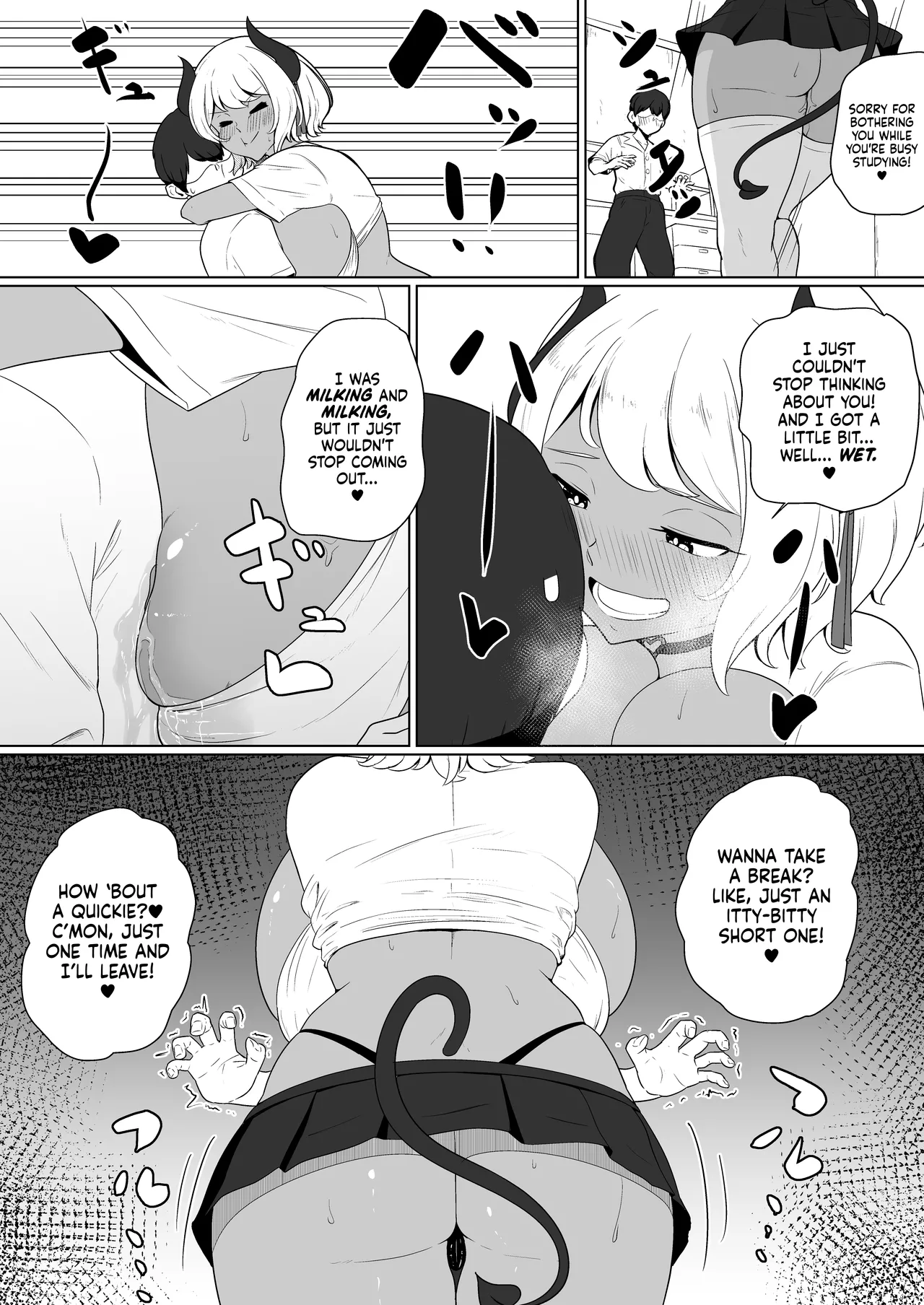 [Toiro-tei (Kuroiro Toiro)]inma na Osananajimi no Sakunyuu Jijou "Houkago Onedari Chichishibori Hen" ー Milking My Succubus Childhood Friend?! - Begging To Be Wrung Out After School![English] [head empty] [Digital] Page 12