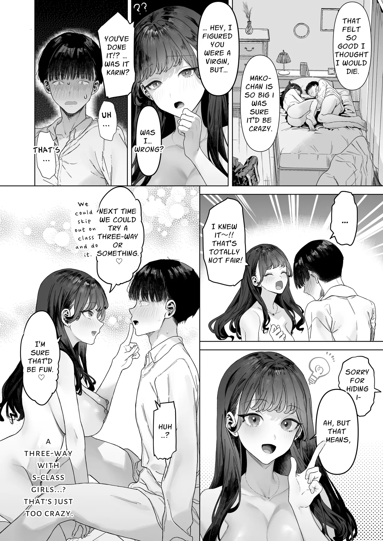 [Shiroganean (Ohkami Ryosuke)]S-kyuu Joshi-tachi to Ecchi na Douga o Toru Koto ni Natta Boku | I Am To Record A Video With Two Sadistic Women[English] [Penguin Piper] Page 53