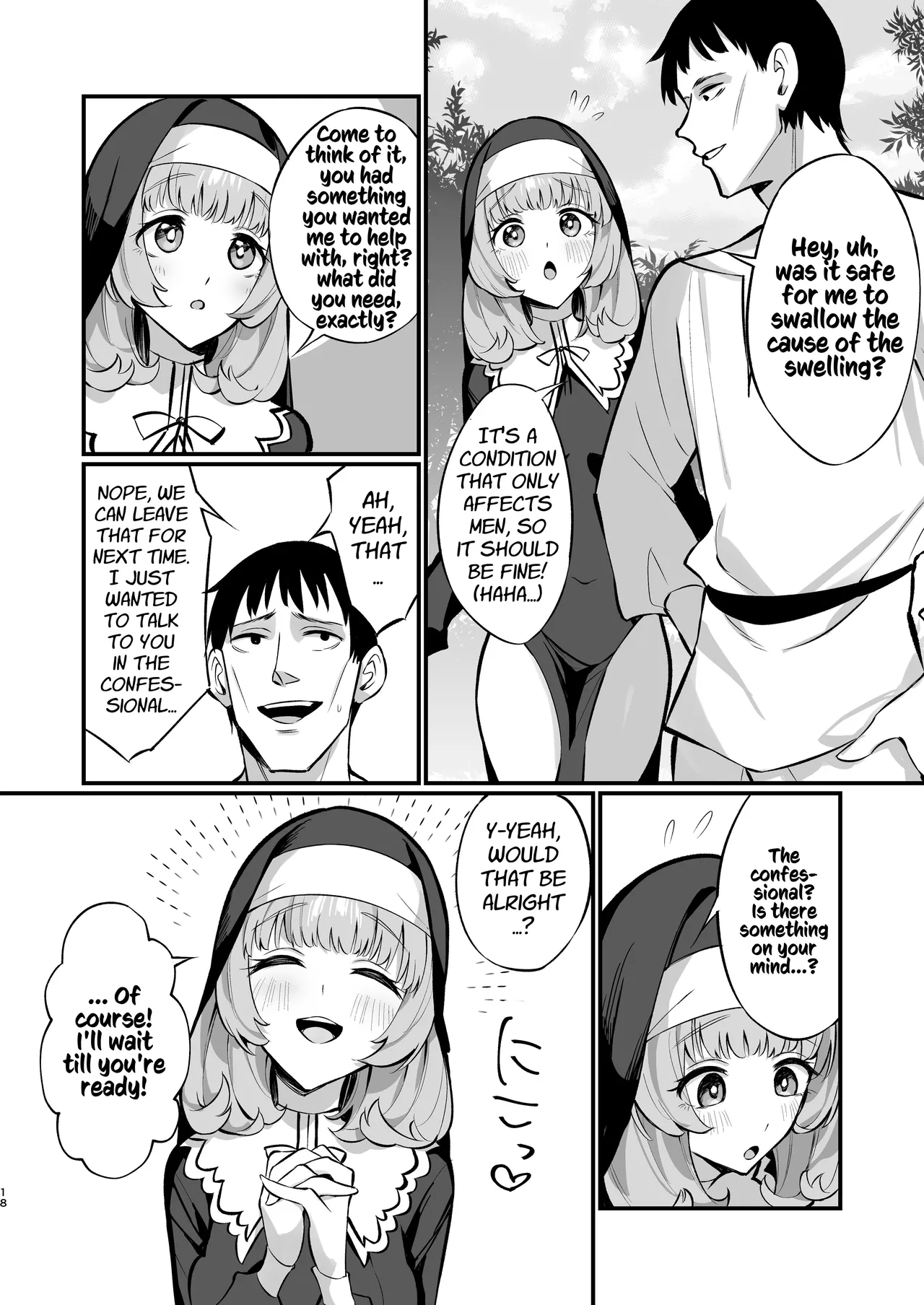 [Unahouse (Unacchi)]Sister Kanzen Haiboku. ~Muchi na Sister ga honnou de Hatsujo Koubi Surumade~ | A Sister's Absolute Defeat: Until an Innocent Nun Enters Heat and Indulges in Passionate Mating Sex[English] [Kusanuu] [Digital] Page 18