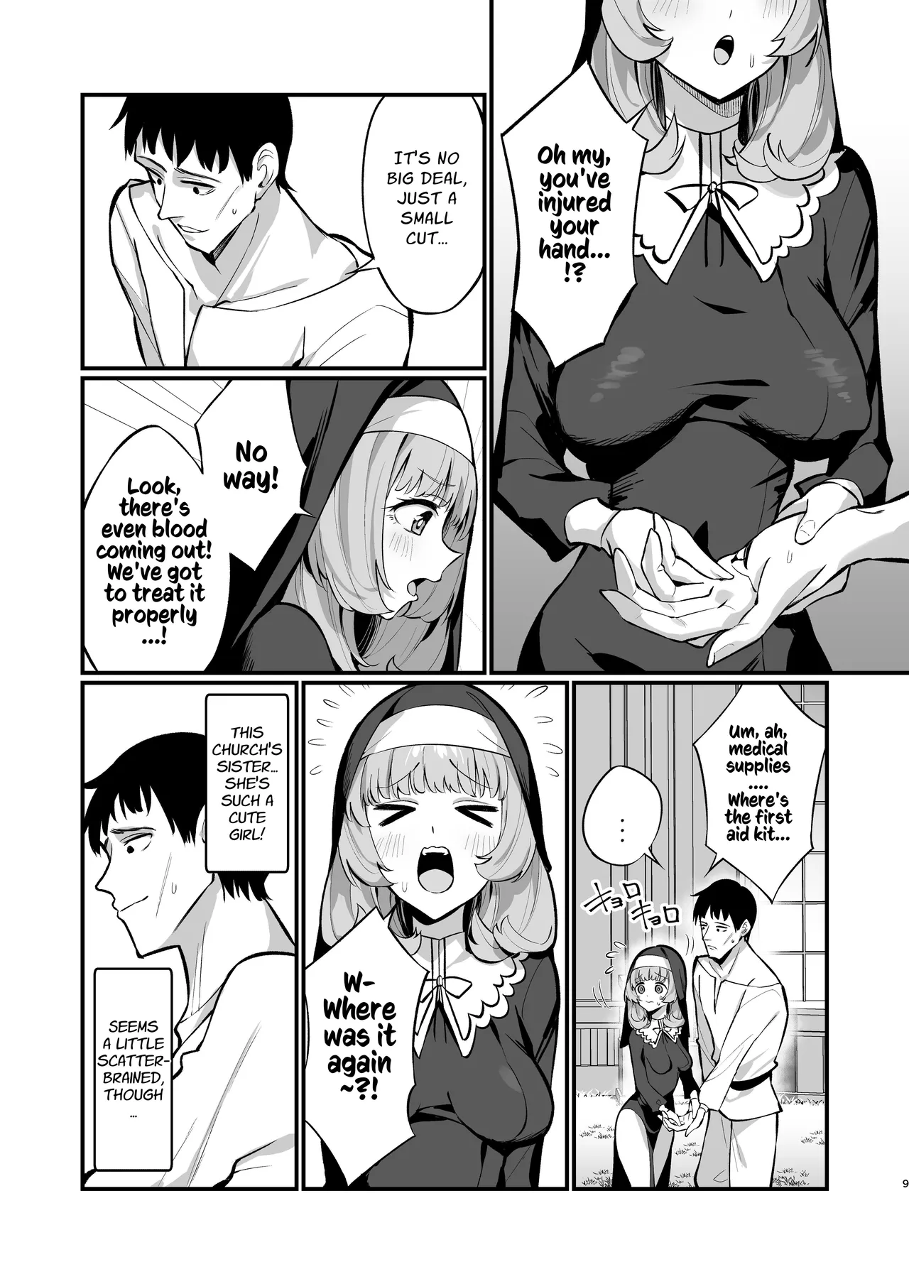[Unahouse (Unacchi)]Sister Kanzen Haiboku. ~Muchi na Sister ga honnou de Hatsujo Koubi Surumade~ | A Sister's Absolute Defeat: Until an Innocent Nun Enters Heat and Indulges in Passionate Mating Sex[English] [Kusanuu] [Digital] Page 9