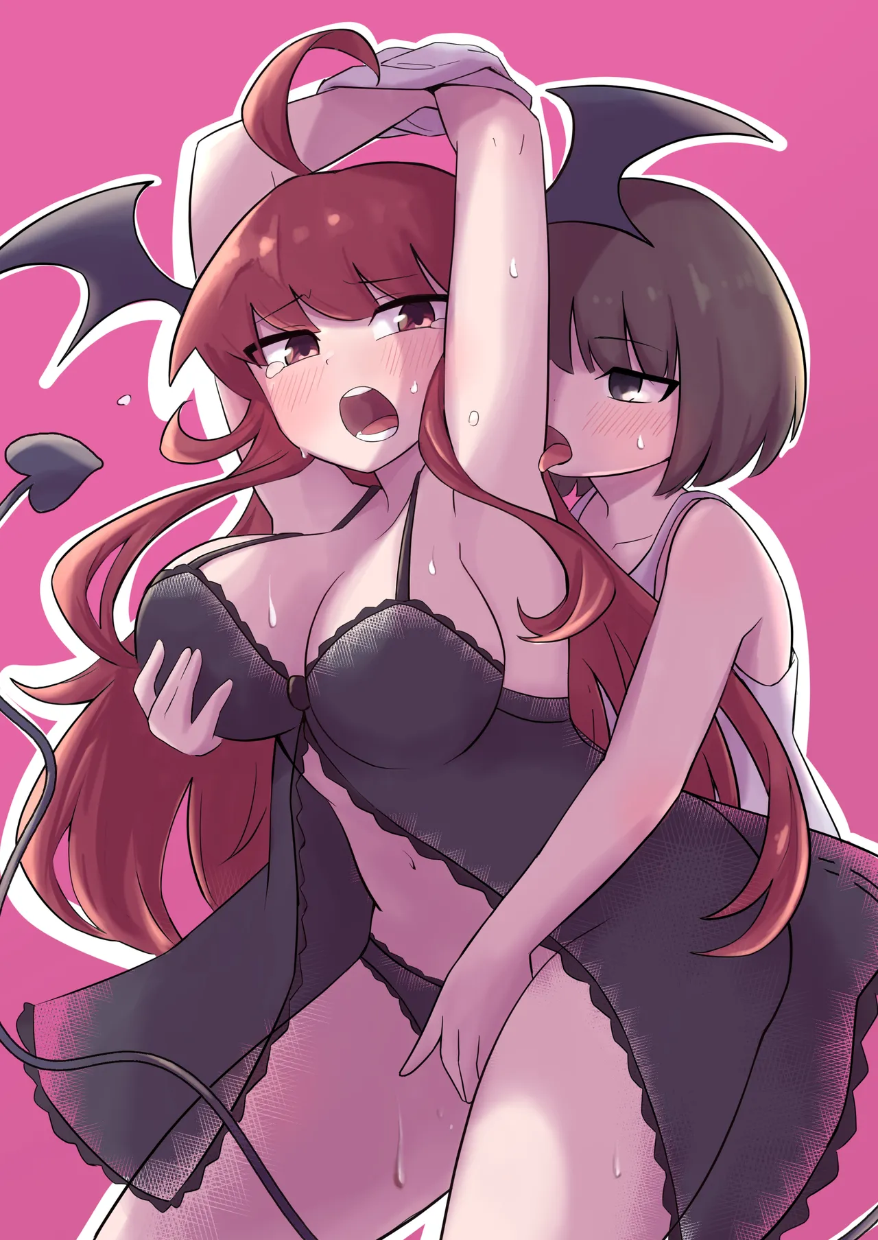 [Senten]Ubu na Succubus Wakarase Yuri Ecchi | Teaching the Inexperienced Succubus a Lesson with Yuri Sex[English] [Hikari no Kaze] Page 1