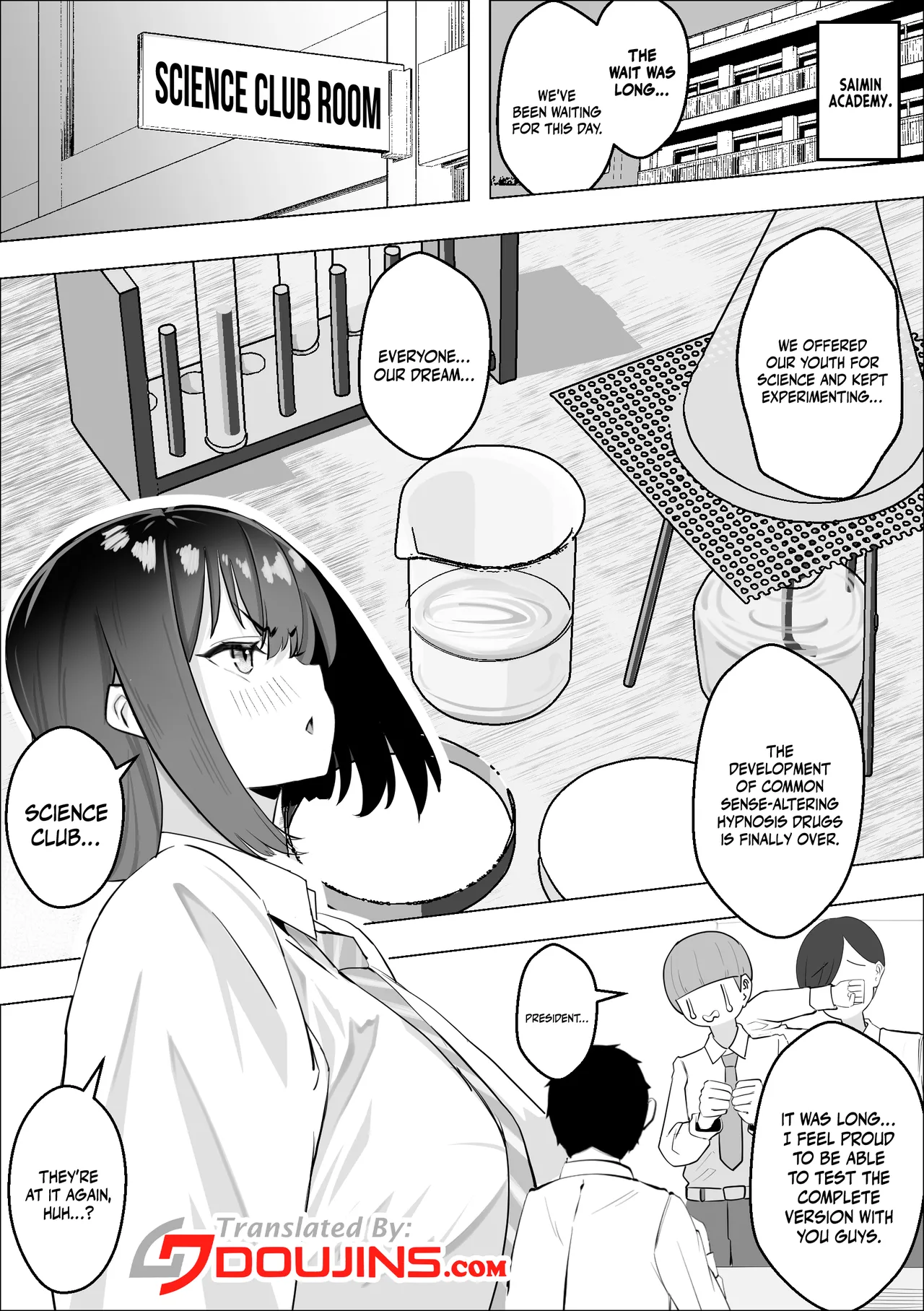 [Makuragi Zabuton]Saiminyaku -Shojo no Fuuki Iin o Yaritai Houdai | Hypnosis Drug -Doing As You Please With The Virgin Disciplinary Committee Member-[English] {Doujins.com} Page 3