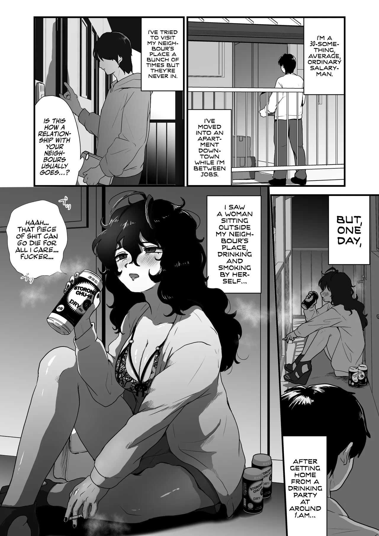 [Otokonoko de Asobou (Yuuki Konefu)]Tonari no Downer-kei Arafour Newhalf | My Next Door Neighbour Is a 40-something Gloomy Newhalf...[English] Page 3