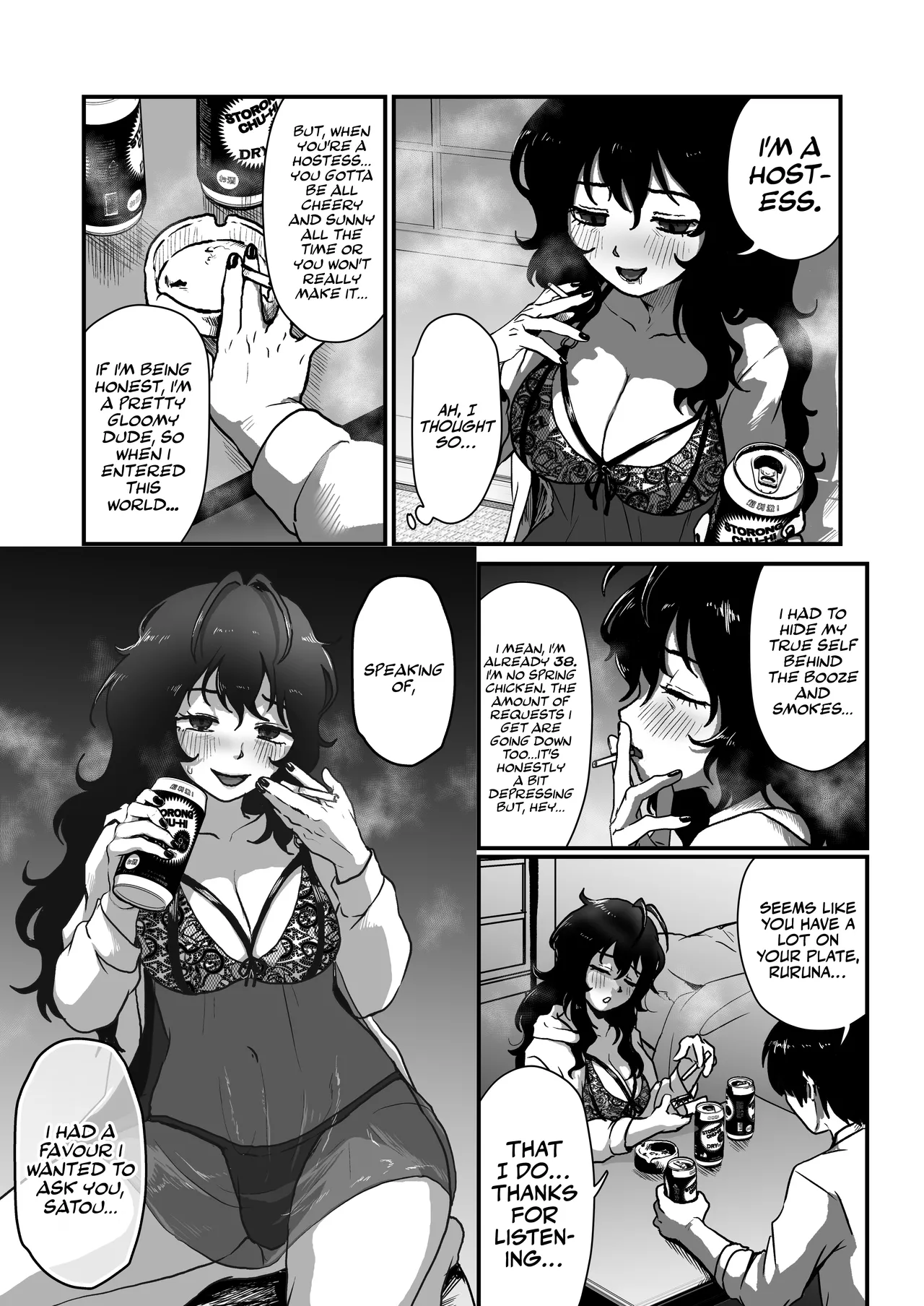 [Otokonoko de Asobou (Yuuki Konefu)]Tonari no Downer-kei Arafour Newhalf | My Next Door Neighbour Is a 40-something Gloomy Newhalf...[English] Page 8