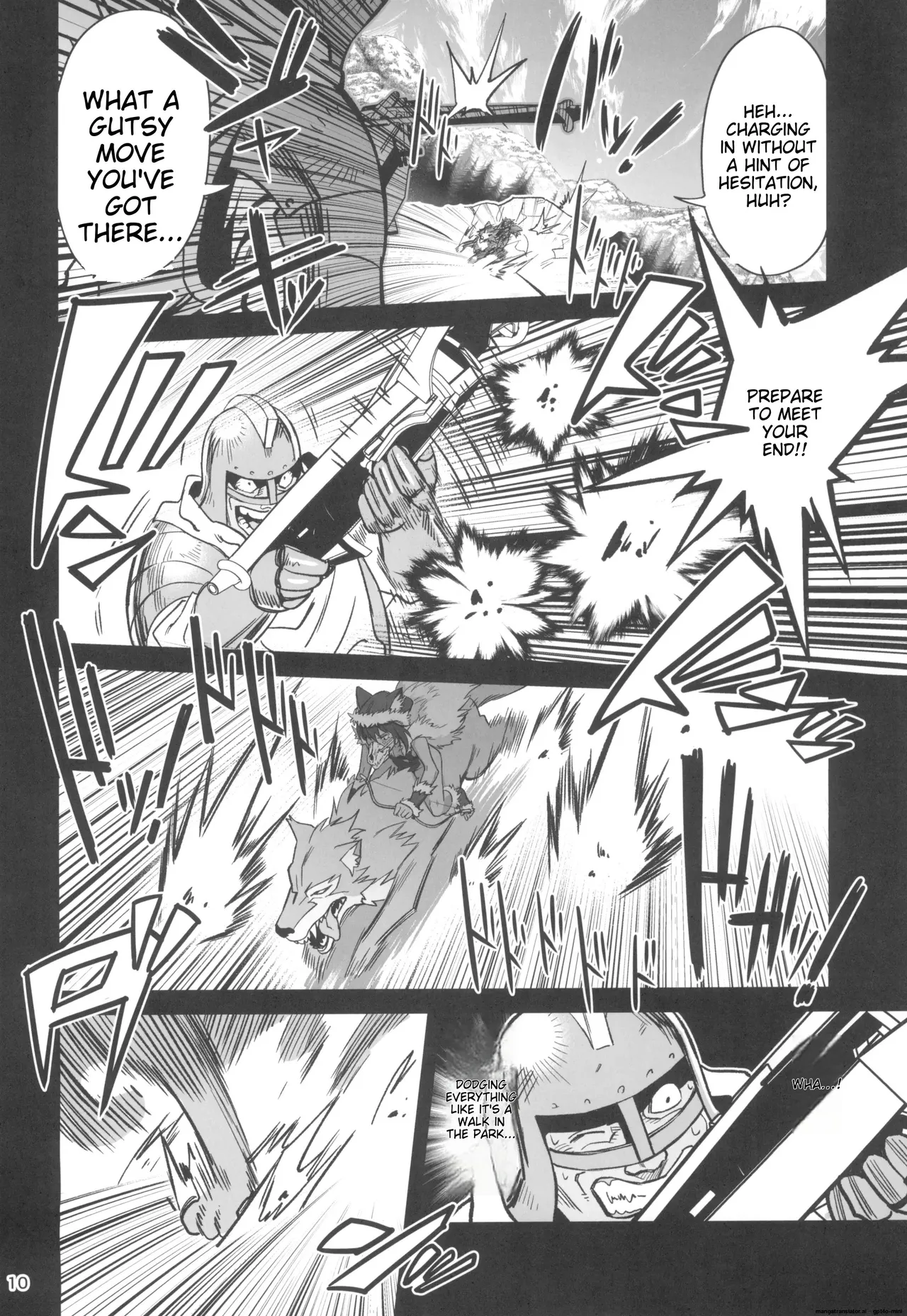 (C104) [Dokudami (Okita Ababa)]Mori o Mamoru Ookami Shoujo ga Inkou Shisai ni NTRreta Hanashi[MTL English] Page 10