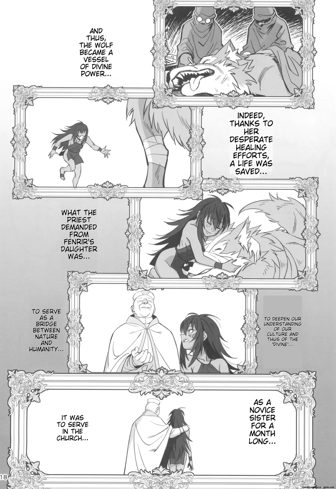 (C104) [Dokudami (Okita Ababa)]Mori o Mamoru Ookami Shoujo ga Inkou Shisai ni NTRreta Hanashi[MTL English] Page 18