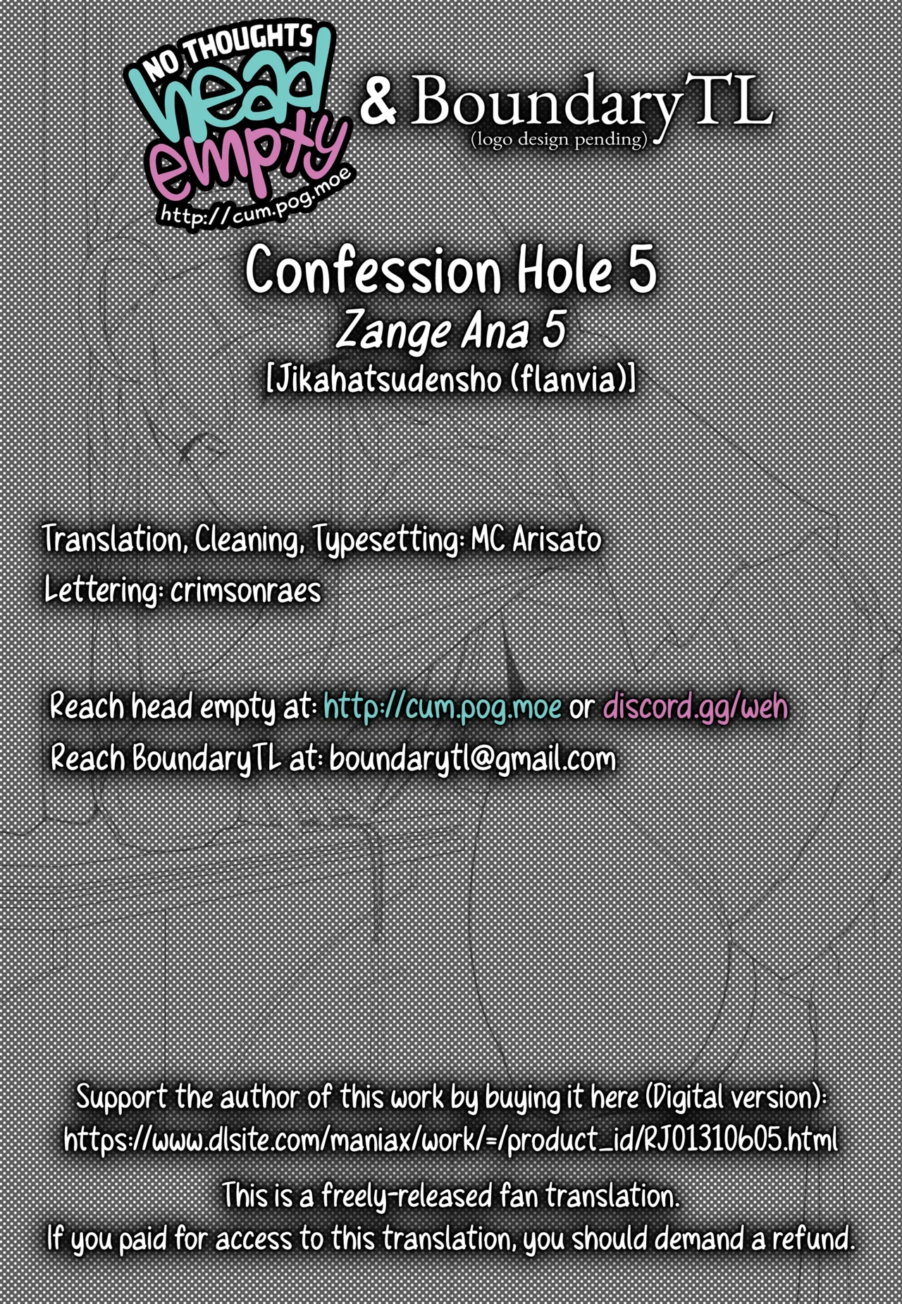 [Jikahatsudensho (flanvia)]Zange Ana 5 | Confession Hole 5[English] [head empty + BoundaryTL] [Digital] Page 57