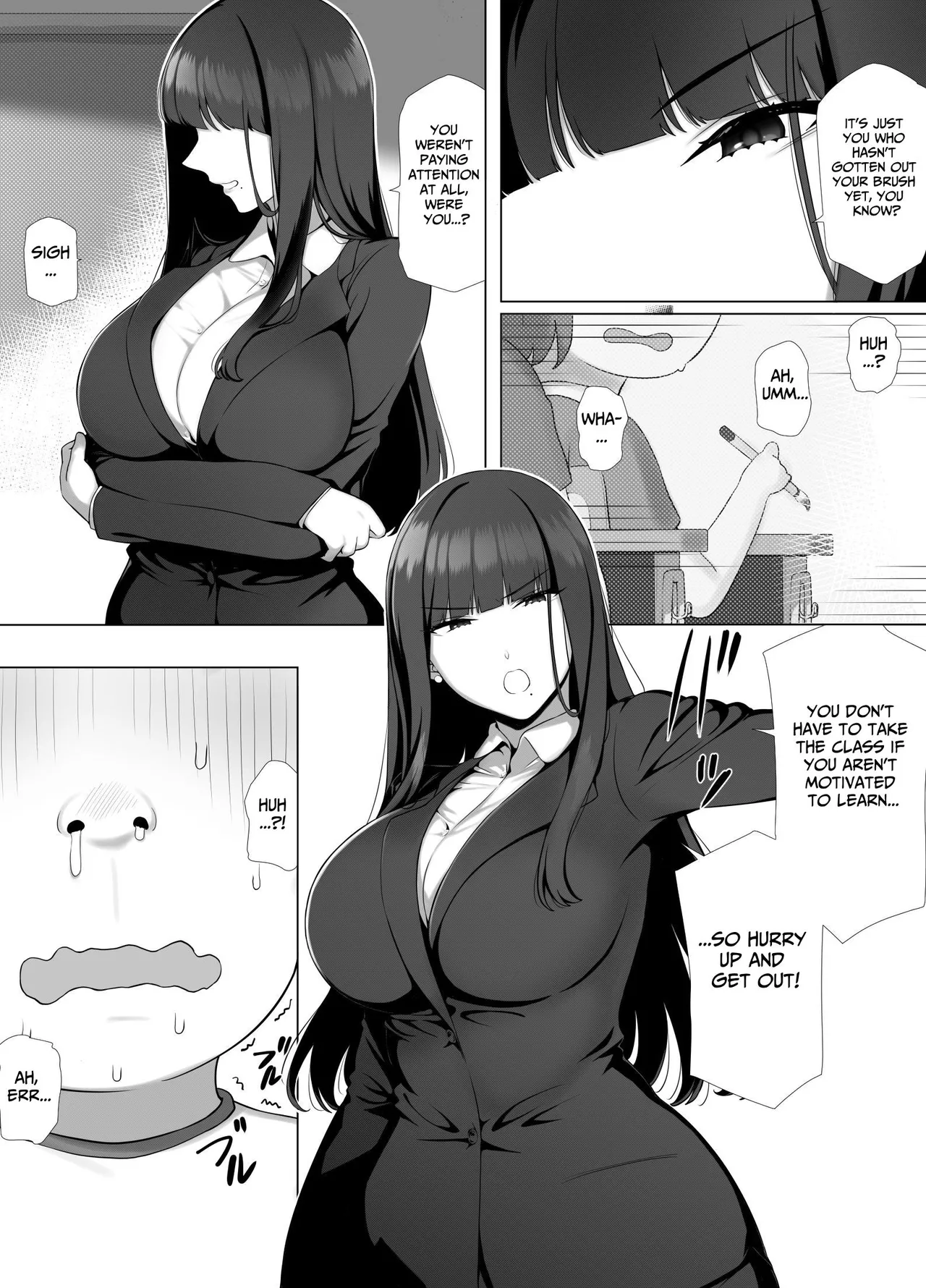 [K-Ten]Tomo Mama DeliHeal Appli de Okkanai Kyouiku Mama mo H na Nikubenki ni Shichao | Let's Use the MILF Call Girl App......to Turn This Scary Instructor into a Dirty Slut![English] [Tsuyoshi] Page 9