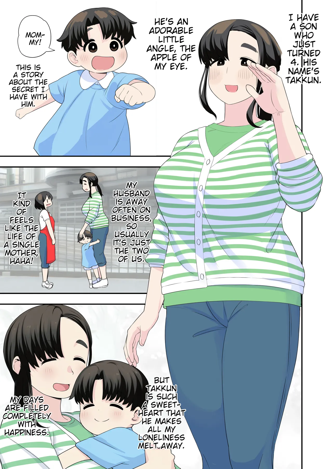 [Tekokids (Leonardo 16sei)]OneShota Doujin Sakka Mama no Himitsu | This Mother who Works as a Straight Shota Doujin Artist has a Secret[English] [Colorized] [Decensored] {WitzMacher} [Digital] Page 2