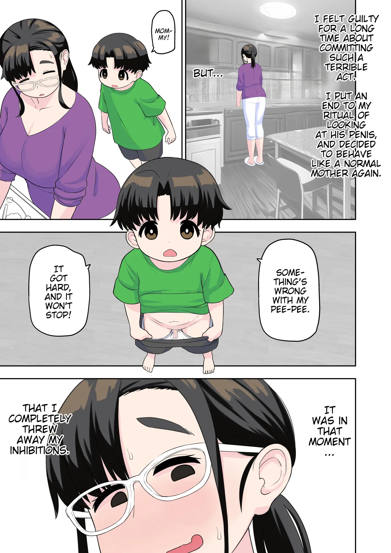 [Tekokids (Leonardo 16sei)]OneShota Doujin Sakka Mama no Himitsu | This Mother who Works as a Straight Shota Doujin Artist has a Secret[English] [Colorized] [Decensored] {WitzMacher} [Digital] Page 6