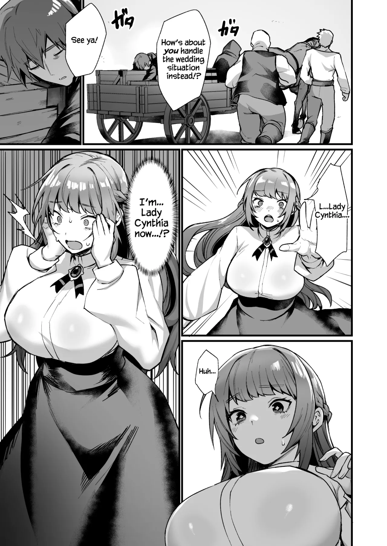 [Doujin Echigoya (Echigoya Takeru)]Goei Kishi no Irekawari Nyotaika Mission! | The Escort Knight's Bodyswapping Genderbending Mission![English] [Dummie] Page 6