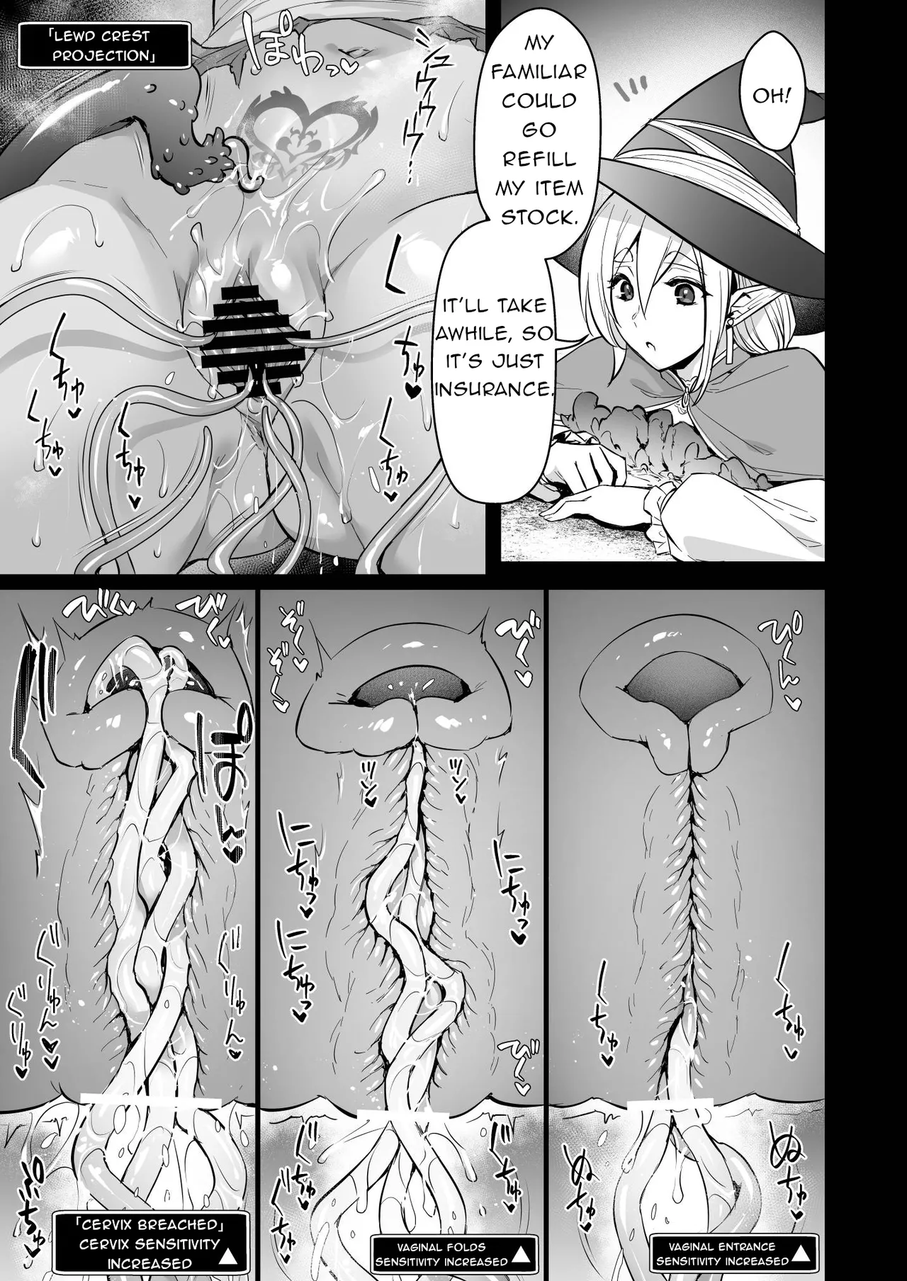 [Himeya (Abe Inori)]Lv.250 no Mahoutsukai ga Kankakushadan Otoshiana ni Ochite Level Drain de Jinsei ga Owaru made | A Level 250 Mage Falls Into a Sensory Deprivation Pit and Loses Her Humanity to Level Drain[English] Page 12