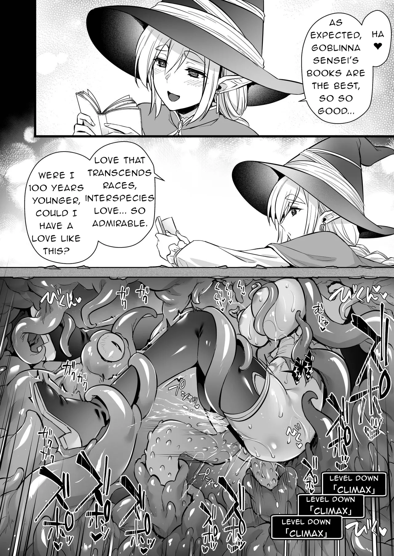 [Himeya (Abe Inori)]Lv.250 no Mahoutsukai ga Kankakushadan Otoshiana ni Ochite Level Drain de Jinsei ga Owaru made | A Level 250 Mage Falls Into a Sensory Deprivation Pit and Loses Her Humanity to Level Drain[English] Page 19