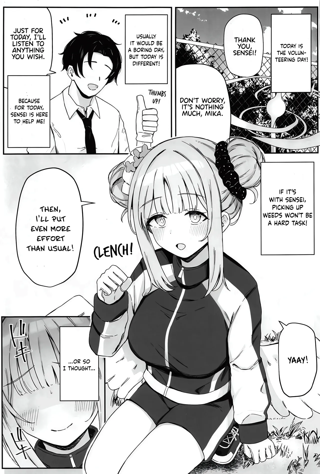 (C104) [Itonouri (hemachi)]Seinaru Sono ni wa Bonyuu ga Saku | A Fertile Bosom Blooms in this Holy Garden(Blue Archive) [English] [Pinandhita 論理型] Page 2