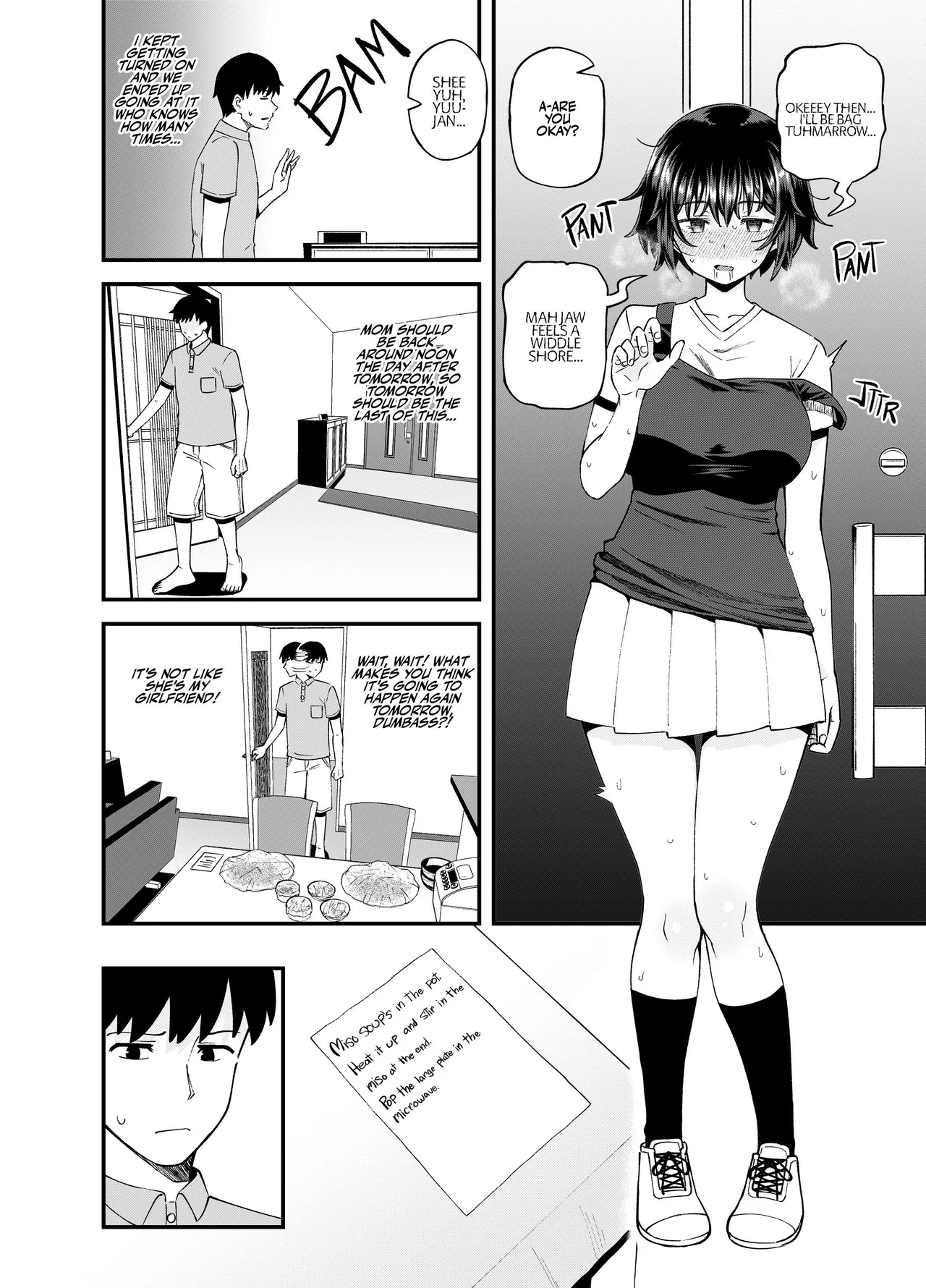 [Tonkotsu Fuumi (Poncocchan)]Soen ni Natteta Osananajimi ga Okuchi Onaho Gayoi Shite Kuru Mikkakan | Three Days Treating My Estranged Friend As An Oral Fuckhole[Digital] [English] [A Little Someone's Dummy] Page 26