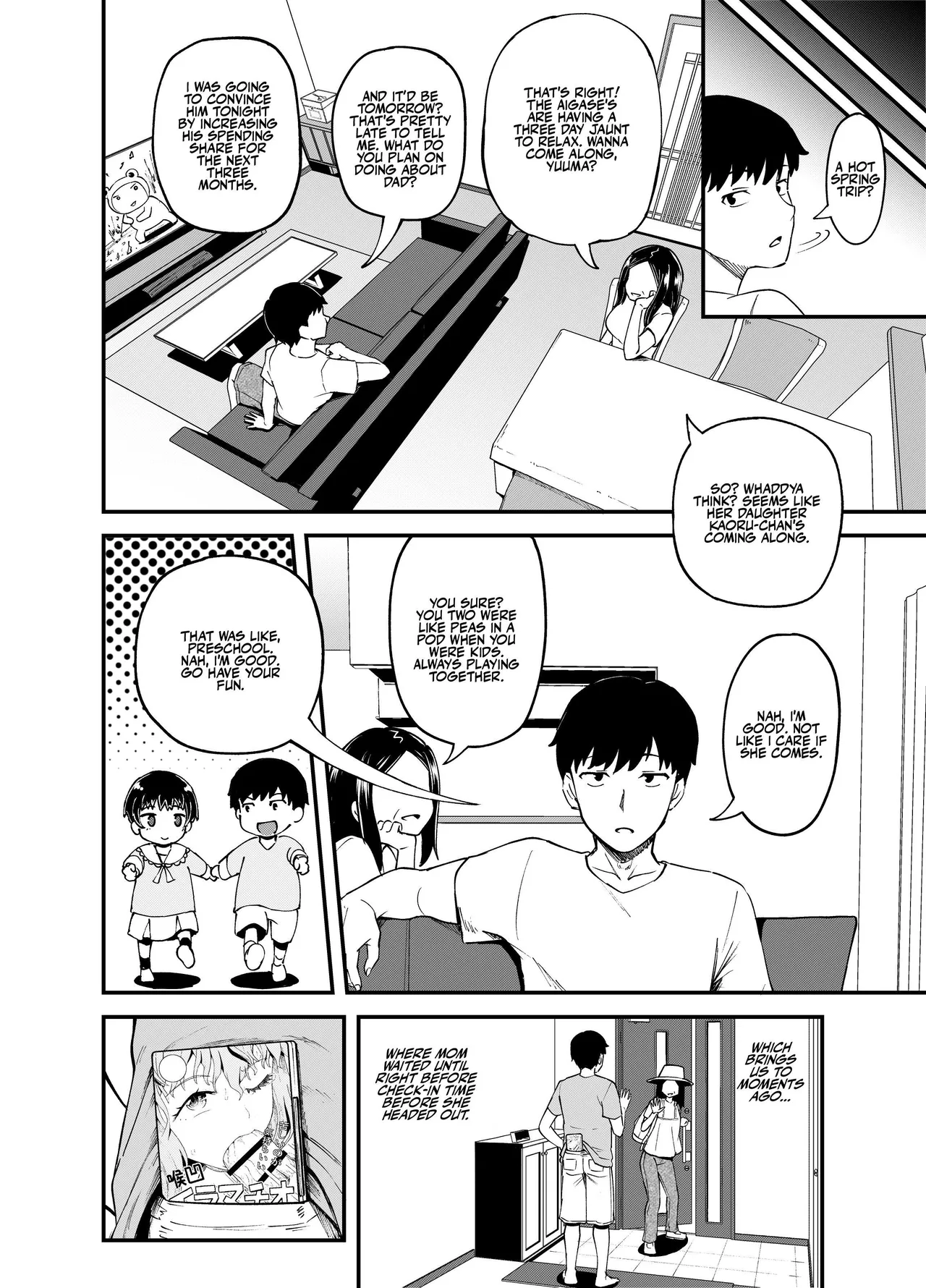 [Tonkotsu Fuumi (Poncocchan)]Soen ni Natteta Osananajimi ga Okuchi Onaho Gayoi Shite Kuru Mikkakan | Three Days Treating My Estranged Friend As An Oral Fuckhole[Digital] [English] [A Little Someone's Dummy] Page 4