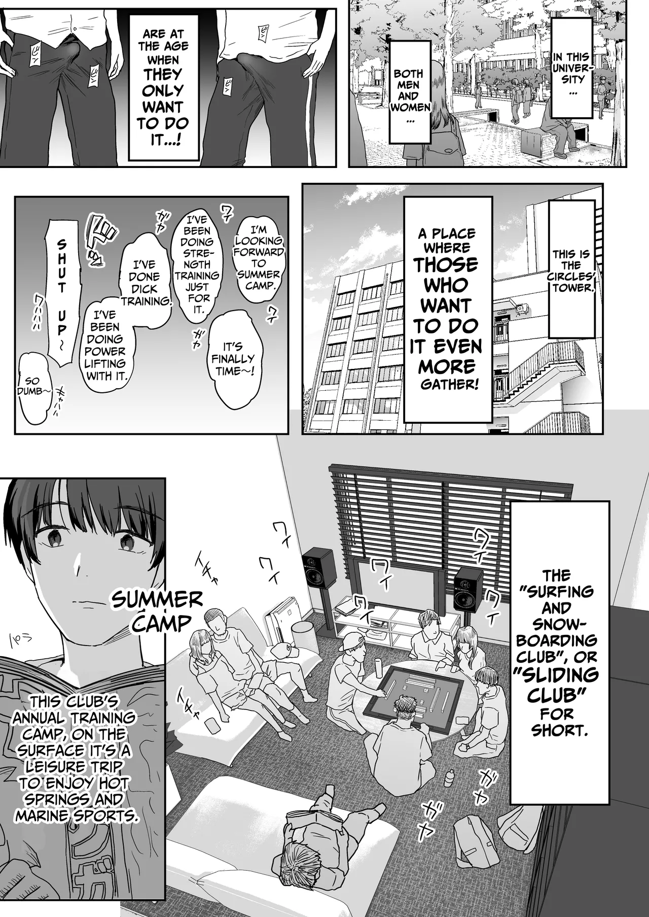 [PuruMetal]YariCir Gasshuku ni Otoko wa Boku Hitori | Only One Guy At The Fuck Club's Intensive Training Camp[English] [Kamijoan] [Digital] Page 7