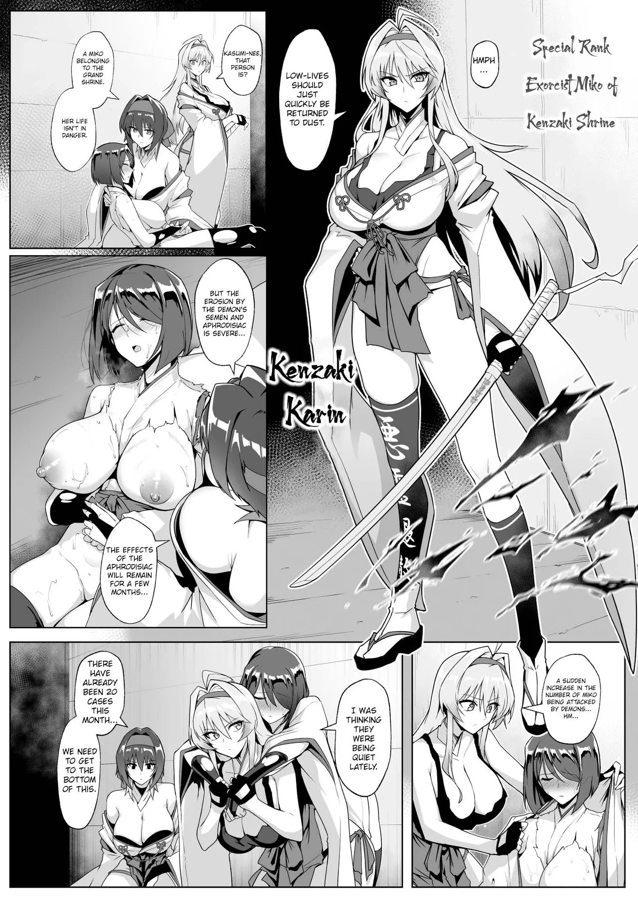 [Hokkebain! (Halcon)]Hama no Miko Ingoku ni Otsu|Exorcist Shrine Maiden~Falling into a Lewd Hell~[Digital][MTL][English] Page 9