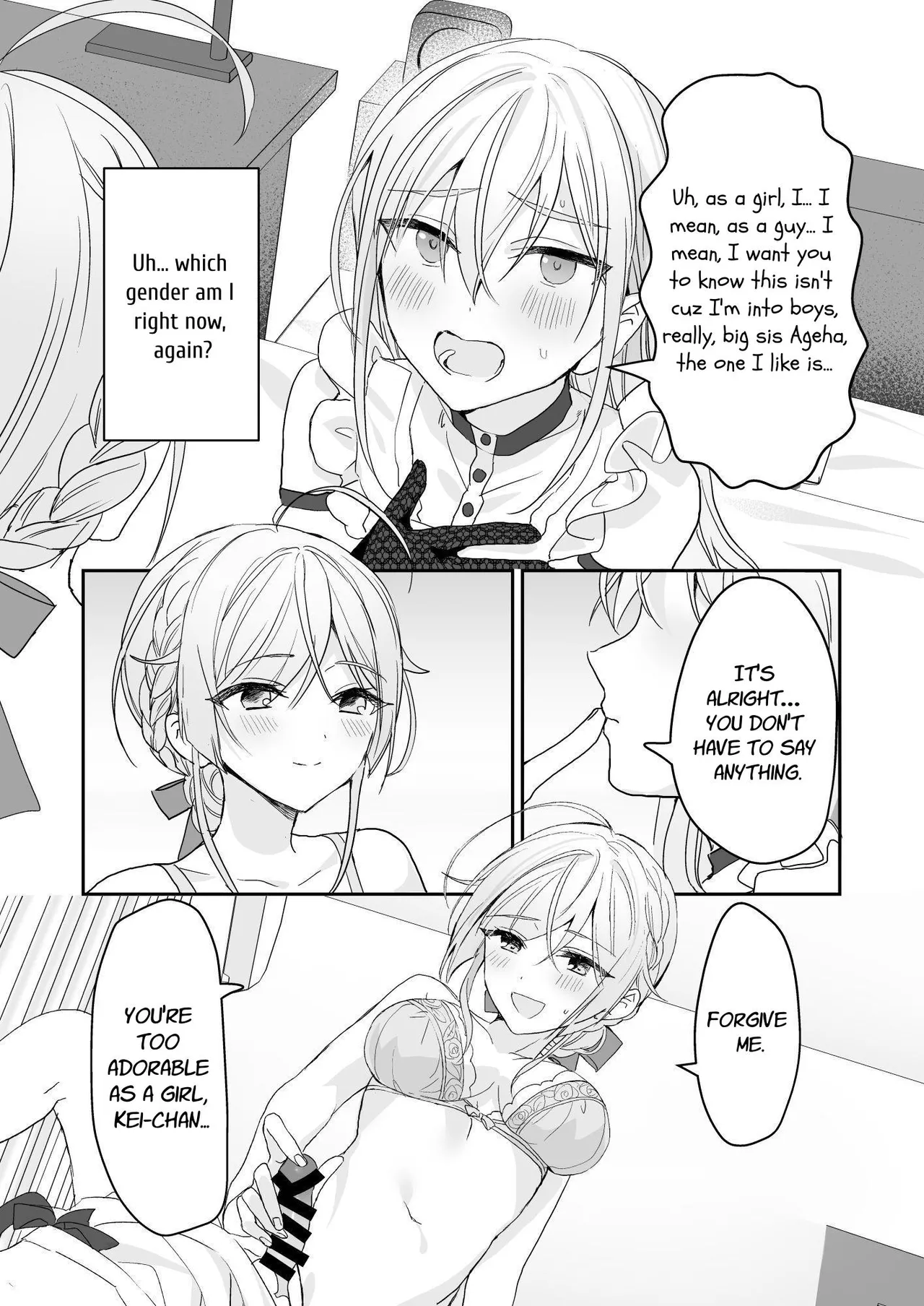 [Sokuochi Shoujo (Kagamino Mochiko)]Josou Shounen to Ama Seme Onee-san | Crossdressing Guy and Sweetly Aggressive Woman[English] [Mahou Shoujon't] [Digital] Page 17