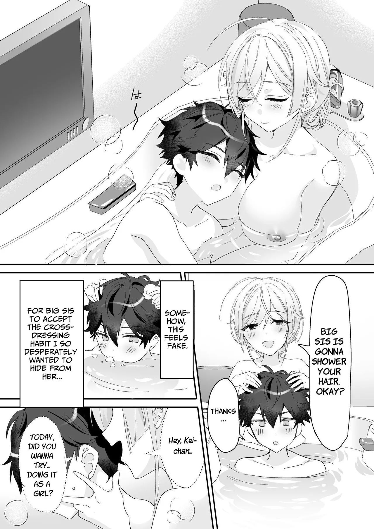 [Sokuochi Shoujo (Kagamino Mochiko)]Josou Shounen to Ama Seme Onee-san | Crossdressing Guy and Sweetly Aggressive Woman[English] [Mahou Shoujon't] [Digital] Page 32