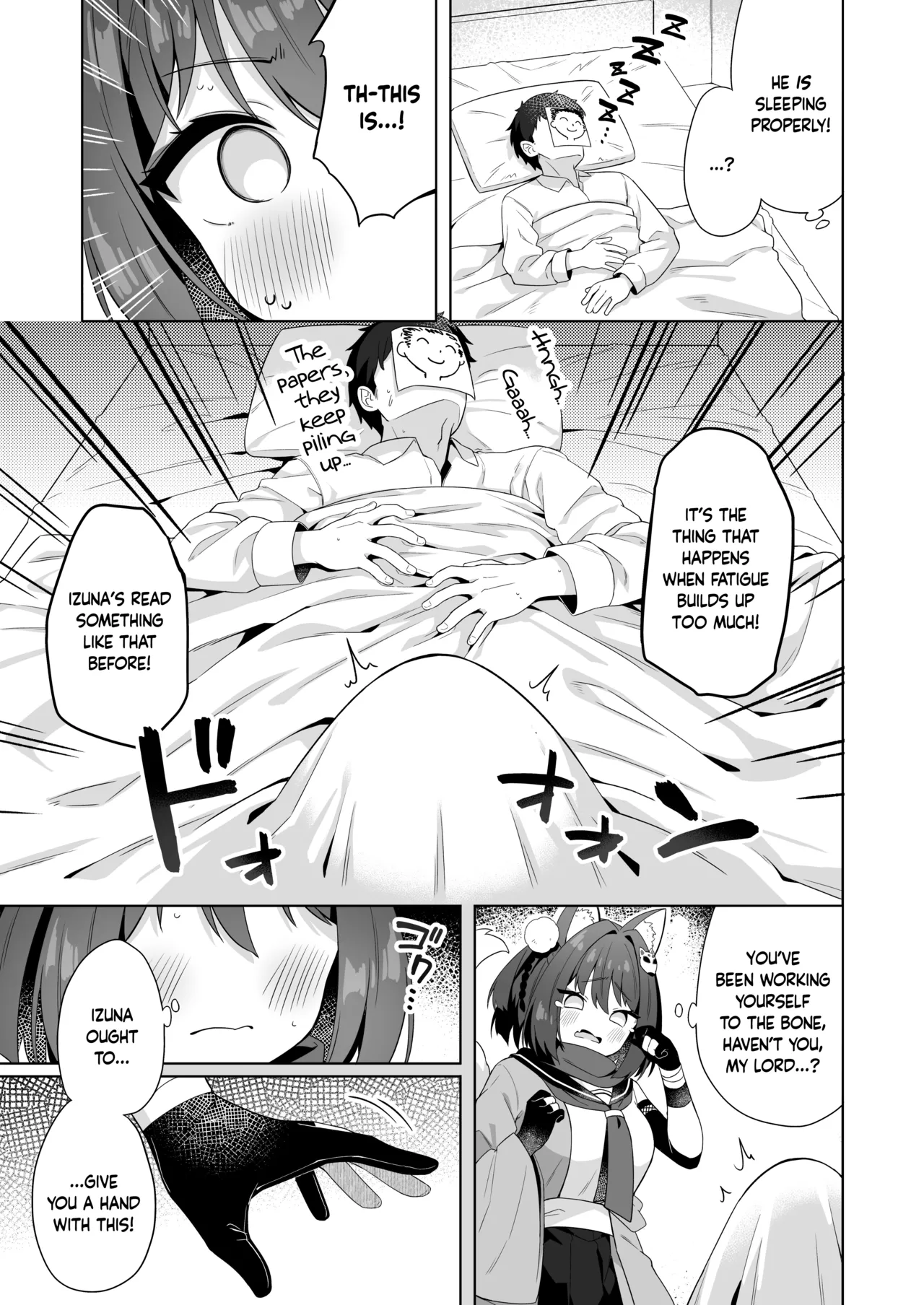 [Mukuton Kyouju to Soratobu Potato. (Muku)]Aruji-dono no Osewa wa Shinobi no Tsutome desu!! | Taking Care of One's Lord is A Ninja's Duty!!(Blue Archive) [English] [Douzo Lad Translations] [Digital] Page 4