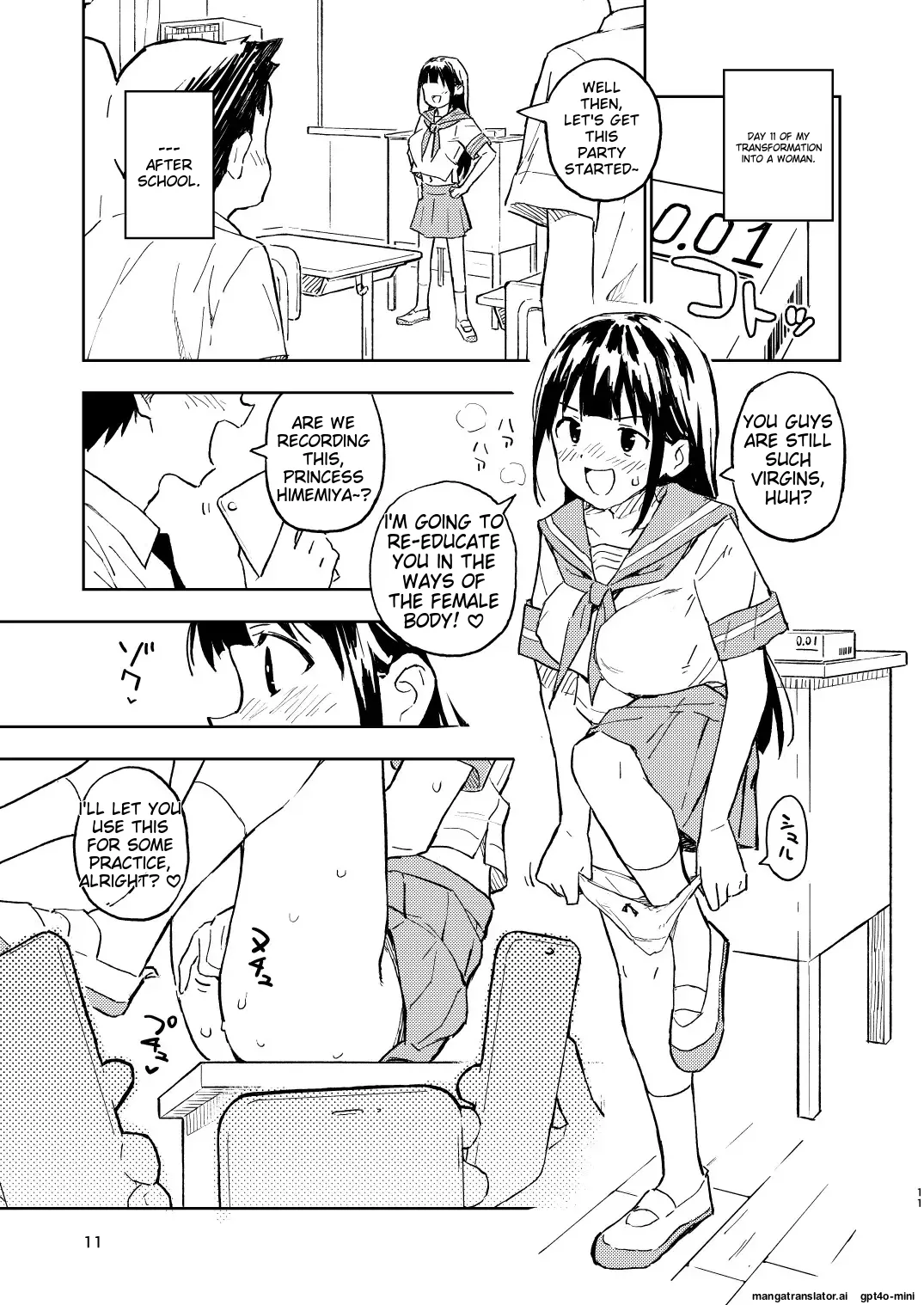 [Mirakoku (Yasumi Mirakichi)]1-kagetsu Ninshin Shinakereba Otoko ni Modoreru Hanashi 2[English] [EditedMTL] [Digital] Page 12
