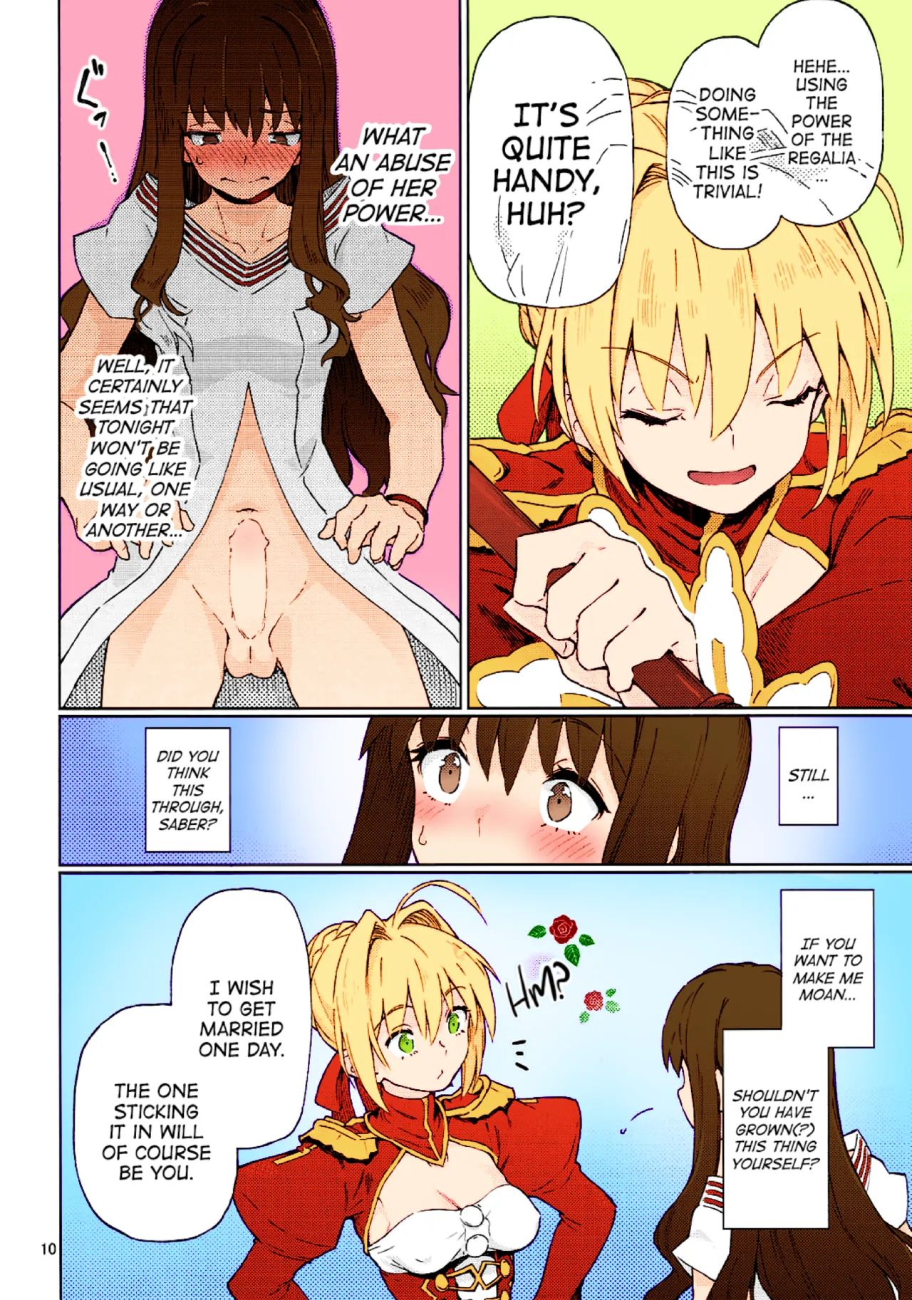 (COMIC1☆11) [Gokusaishiki (Aya Shachou)]Koutei Tokken sEXtella | Imperial Privilege sEXtella(Fate/EXTELLA) [English] [ATF] [Colorized] Page 11
