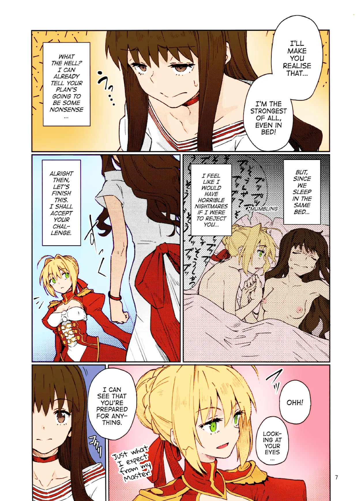 (COMIC1☆11) [Gokusaishiki (Aya Shachou)]Koutei Tokken sEXtella | Imperial Privilege sEXtella(Fate/EXTELLA) [English] [ATF] [Colorized] Page 8