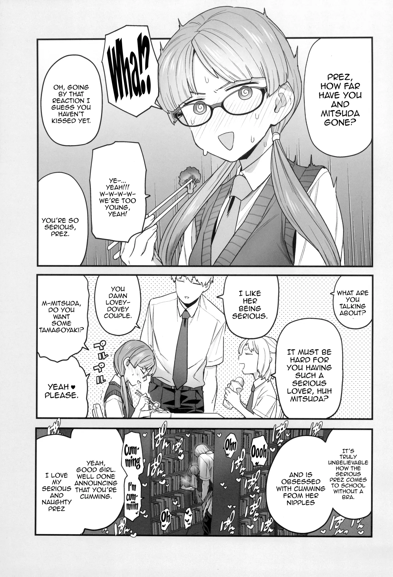 (C100) [Sayonara Hornet (Yoshiragi)]Iinchou to Mitsuda-kun | The Prez And Mitsuda-kun[English] {Doujins.com} Page 19