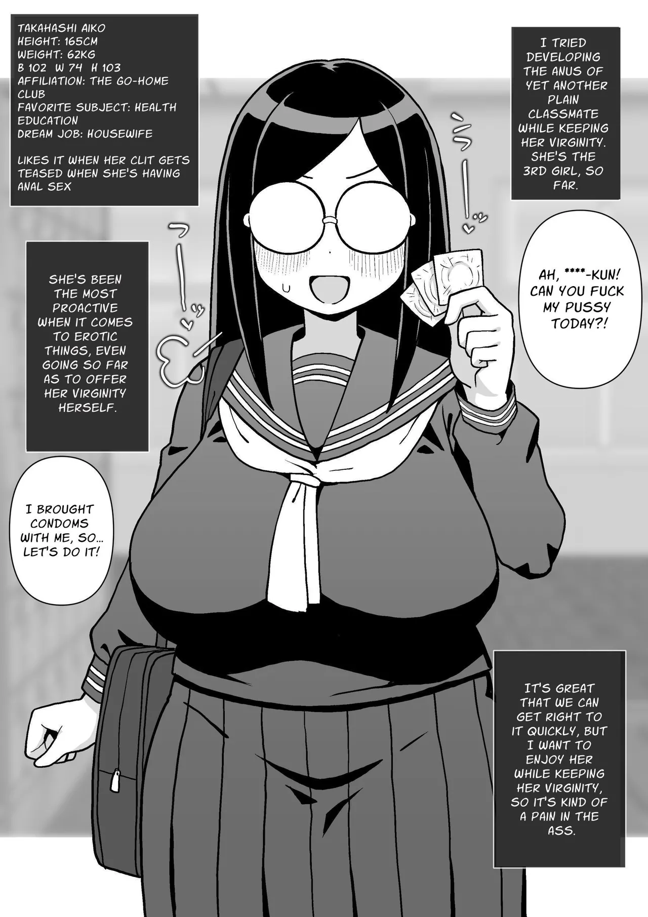 [Surudoiman no Irutokoro (Norihito)]Mob-gao Doukyuusei o Shojo no Mama Anal Kaihatsu shita Hanashi | I Sexually Developed The Anuses Of My Plain Looking Classmates While Leaving Them As Virgins[English] [GGY Translations] Page 14