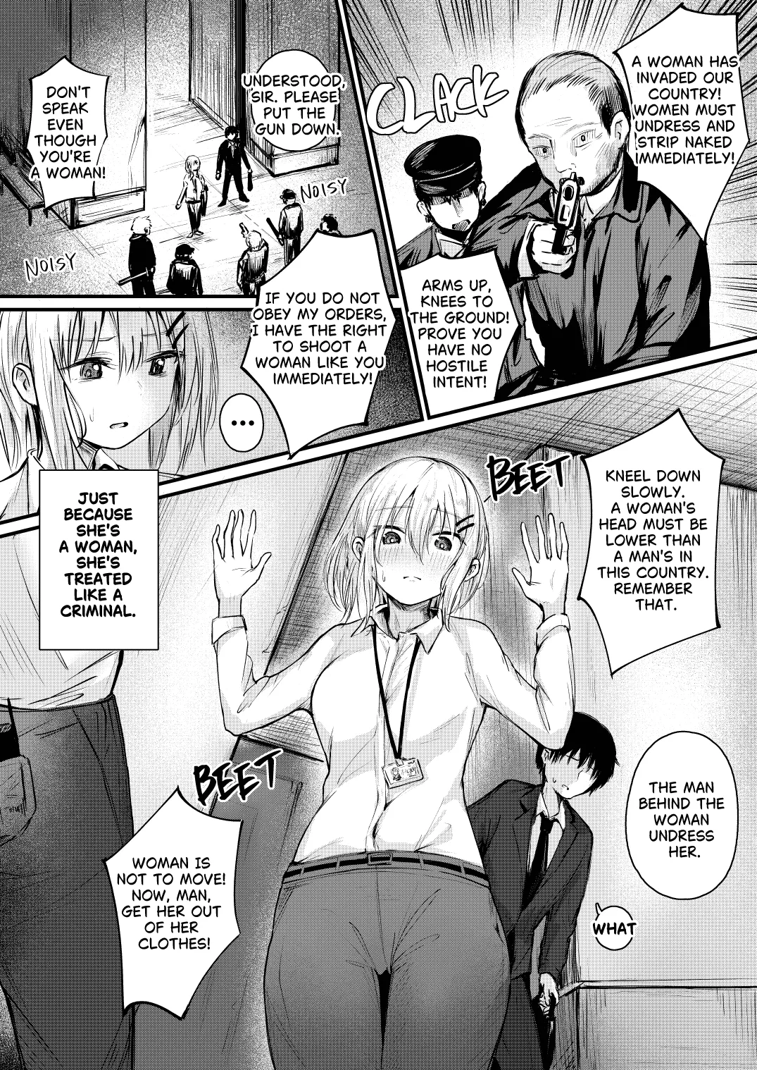 [mokataki_works (Mokataki)]Josei no Kenri ga Ushinawareta Kuni | The Country Where Women's Rights have been Lost[English] Page 4