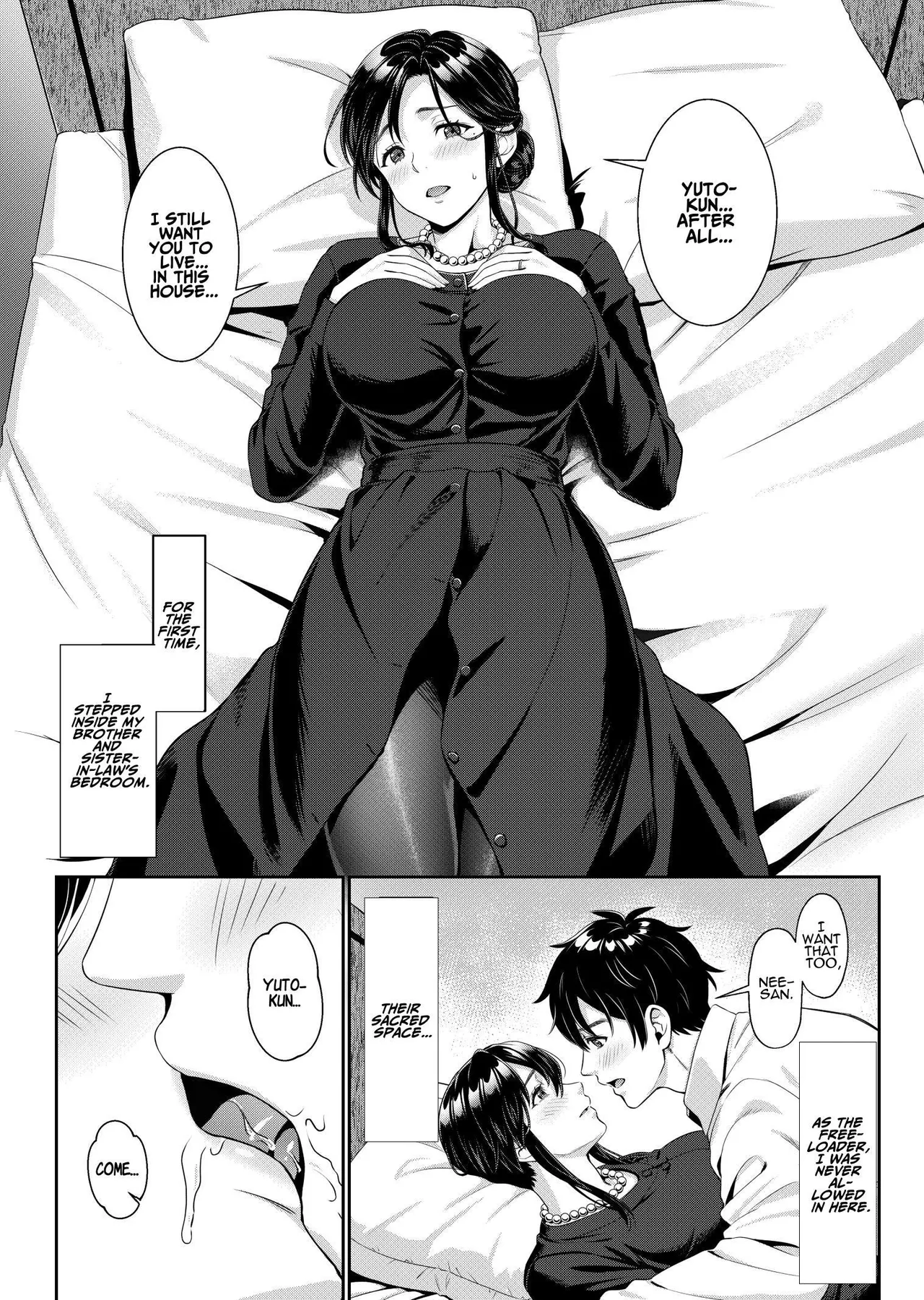 [Nanboku Megochi (Mori Miyuki)]Nee-san, Nani Kite mo Niaimasu ne -Miboujin no Gishi to Ore no Midara na Hibi- | Debaucherous Days With My Widowed Sister-in-law[English] [ADTL] Page 23