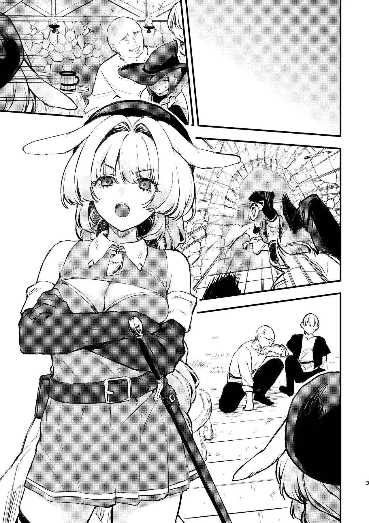 [Beans Mame (Mochiji)]Kabeshiri Usagi Boukensha, Kusuri de Kyousei Hatsujou!? | KABESHIRI ~ass in the wall gloryhole~ Bunny Adventurer's Drug Induced Estrus[English] [よろきんパン工場] [Digital] Page 43