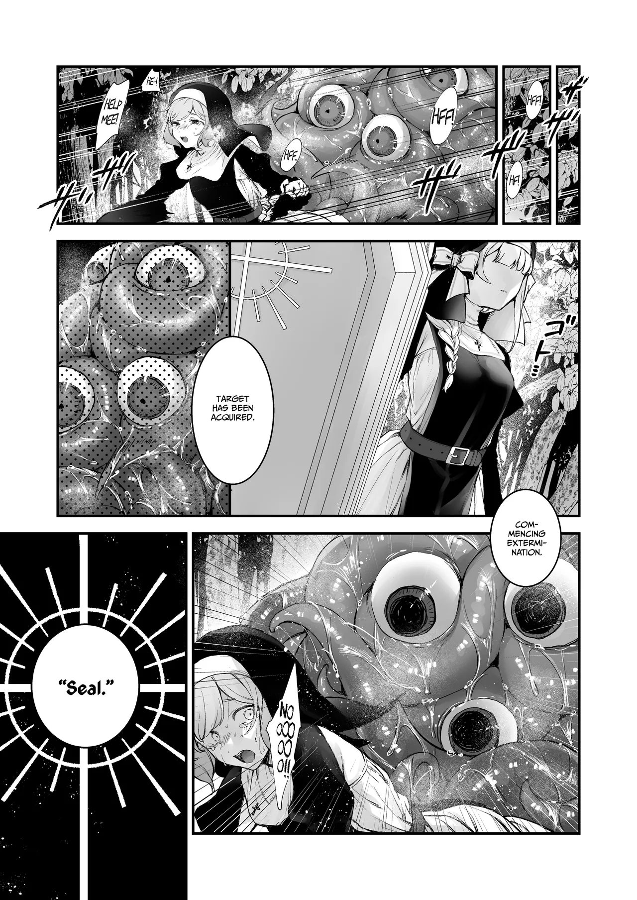 [Beans Mame (Mochiji)]Haiboku no Daishou ~Okasare Ubaware Hametsu suru Shuudoujou~ | Price of Defeat: Downfall of the Violated and Plundered Sister[English] [Kimagure] [Digital] Page 4