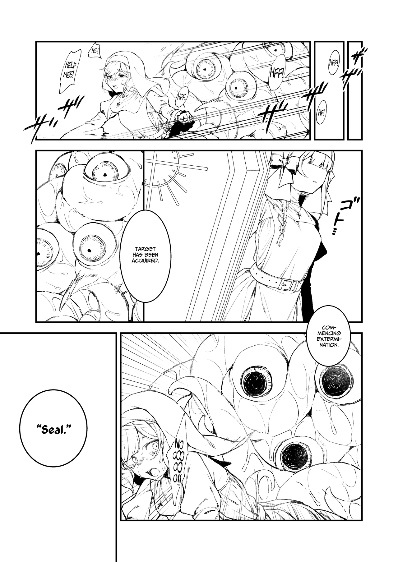 [Beans Mame (Mochiji)]Haiboku no Daishou ~Okasare Ubaware Hametsu suru Shuudoujou~ | Price of Defeat: Downfall of the Violated and Plundered Sister[English] [Kimagure] [Digital] Page 96