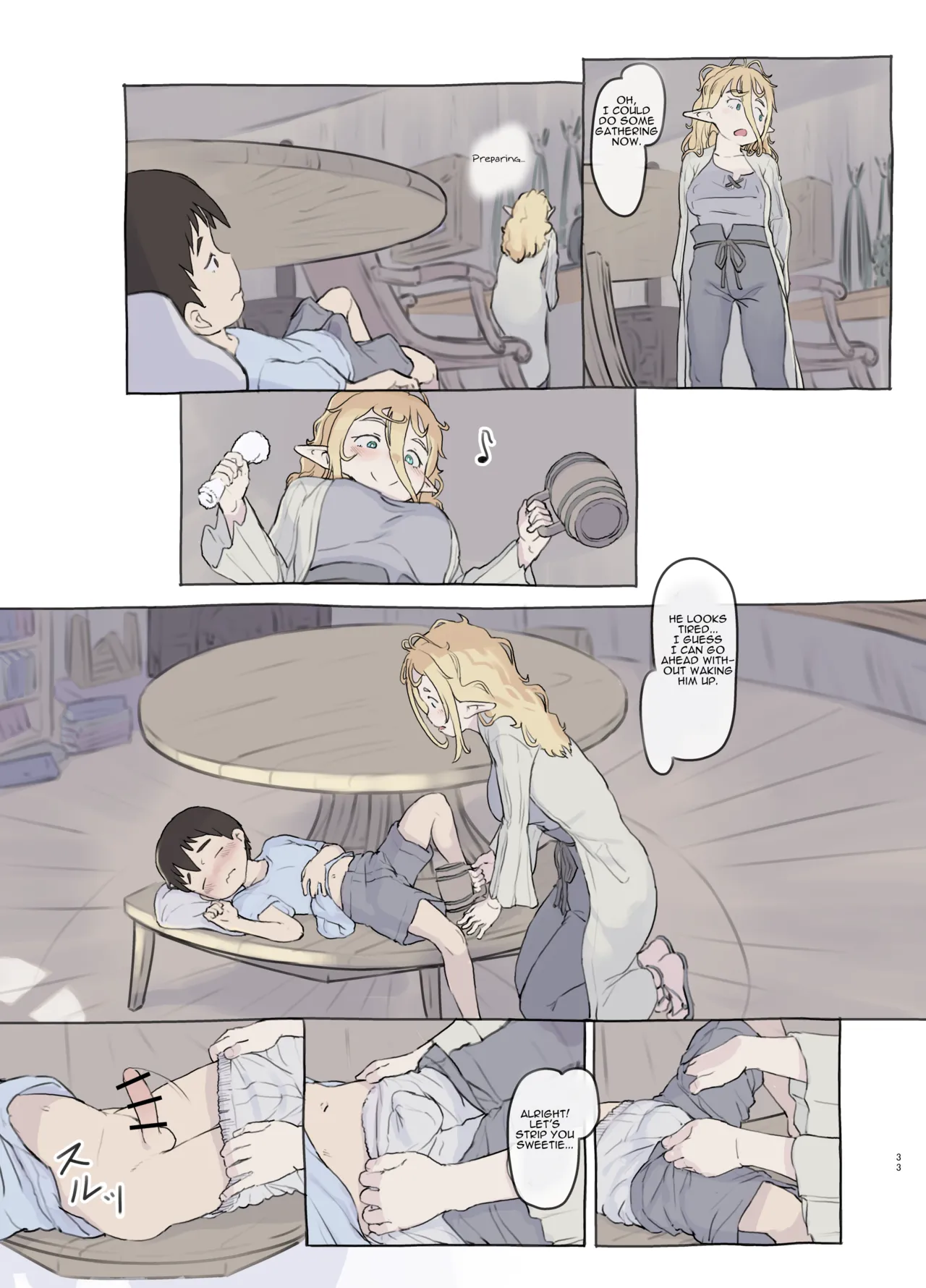 [Kuromahou Kenkyuujo (Nukaji)]Sozai Saishuu - Isekai Renkinjutsushi ni Hirowareta Boku | Gathering Ingredients - I Was Picked Up by an Alchemist From Another World[English] [Brazilisaconspiracy] [Full Color Version] [Digital] Page 33