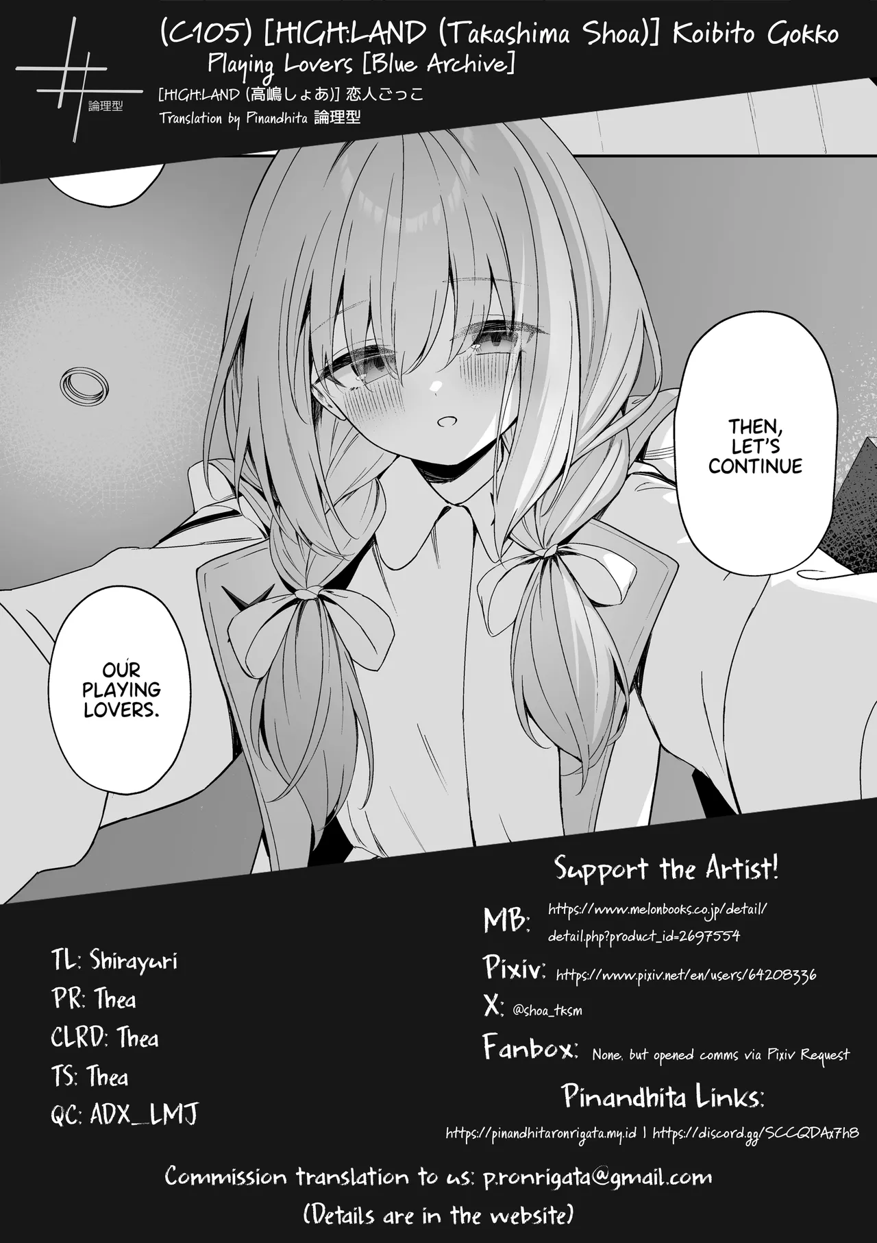 [HIGH:LAND (Takashima Shoa)]Koibito Gokko | Playing Lovers(Blue Archive) [English] [Pinandhita 論理型] [Digital] Page 35