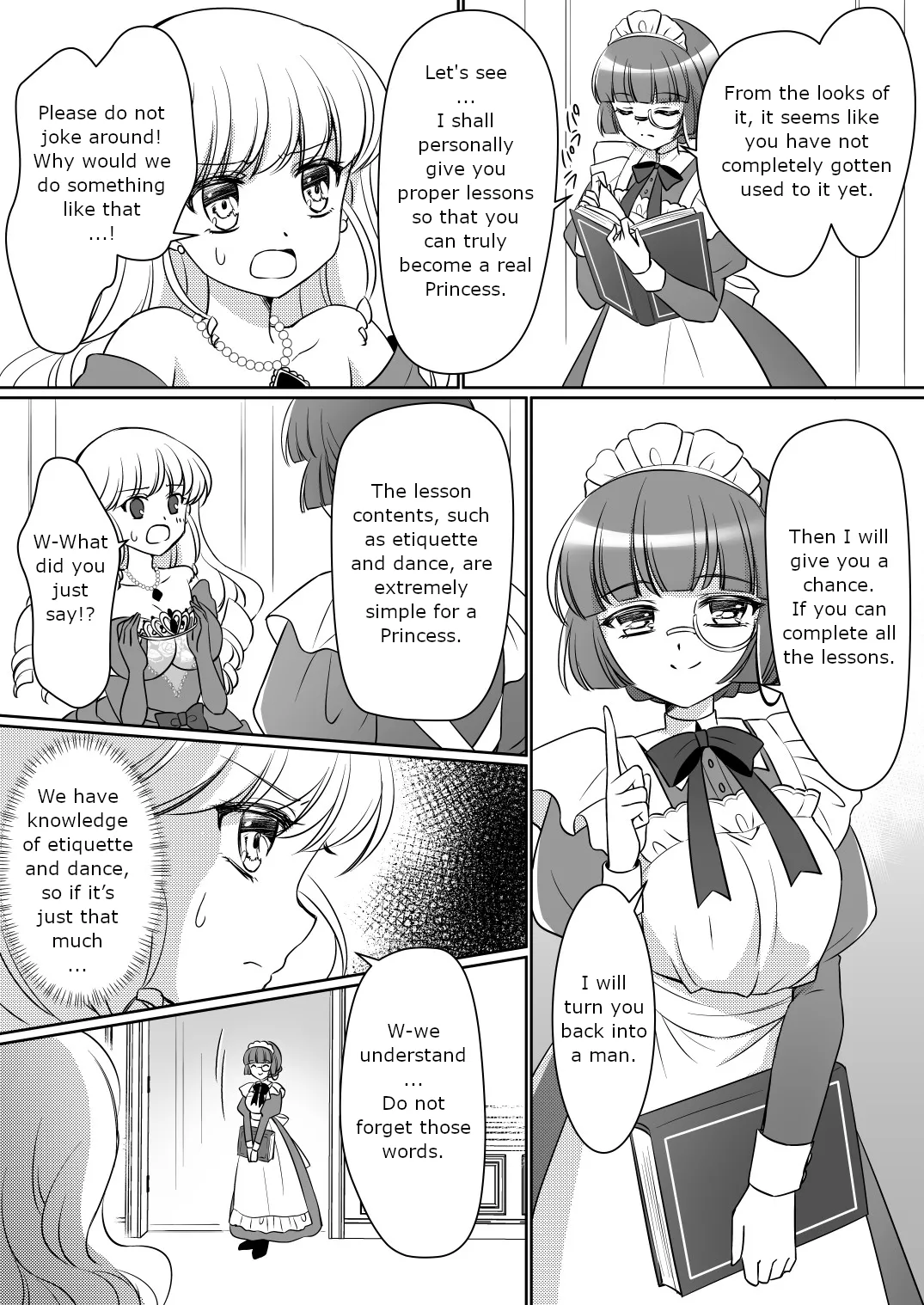 [Amuai Okashi Seisakusho (Kagura Kurumi)]Zettai ni Ohime-sama ni Nanka Narimasen wa! ~Ohime-sama Taiken de Ohime-sama ni Sareta Ore~ | I will never become a princess! ~I was made into a princess through the princess experience~[English] Page 17