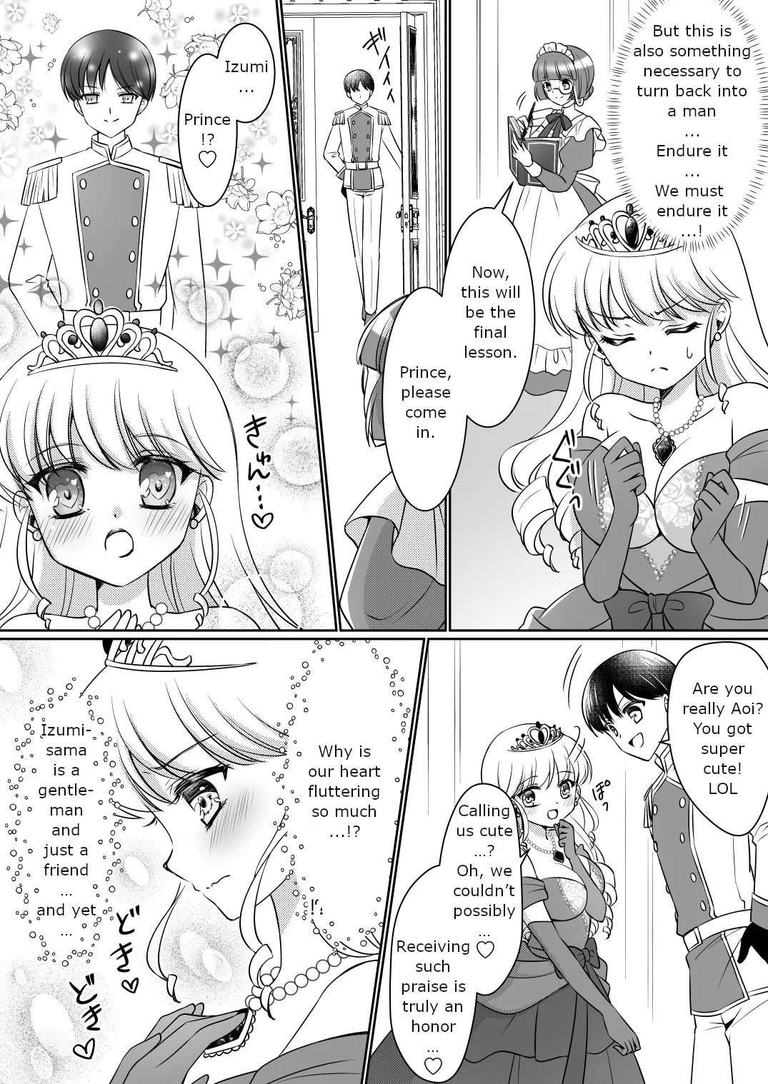 [Amuai Okashi Seisakusho (Kagura Kurumi)]Zettai ni Ohime-sama ni Nanka Narimasen wa! ~Ohime-sama Taiken de Ohime-sama ni Sareta Ore~ | I will never become a princess! ~I was made into a princess through the princess experience~[English] Page 19