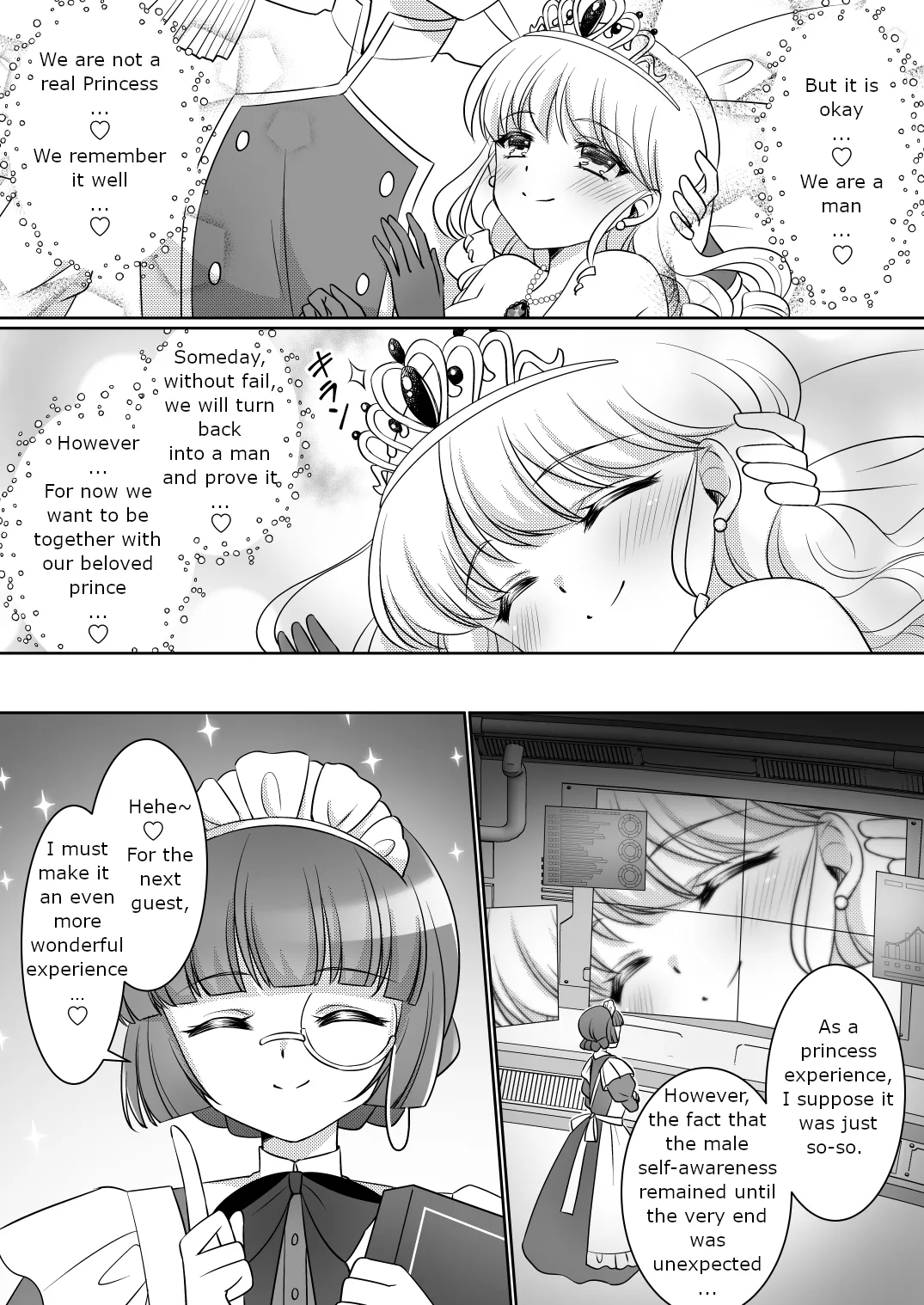 [Amuai Okashi Seisakusho (Kagura Kurumi)]Zettai ni Ohime-sama ni Nanka Narimasen wa! ~Ohime-sama Taiken de Ohime-sama ni Sareta Ore~ | I will never become a princess! ~I was made into a princess through the princess experience~[English] Page 33