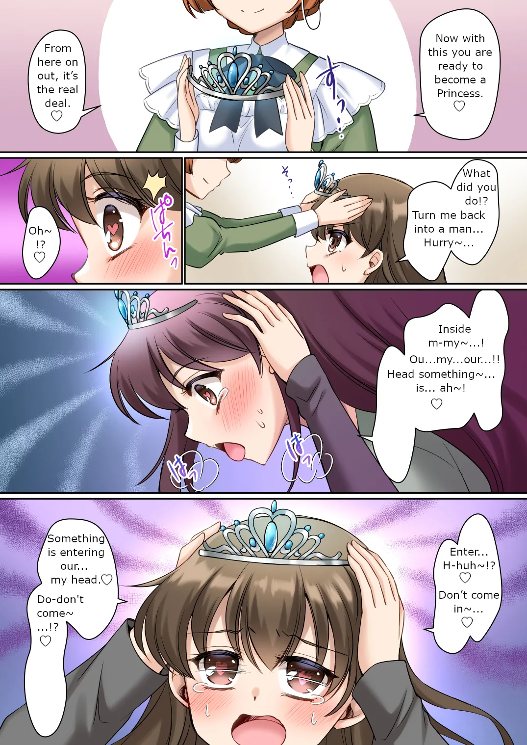 [Amuai Okashi Seisakusho (Kagura Kurumi)]Zettai ni Ohime-sama ni Nanka Narimasen wa! ~Ohime-sama Taiken de Ohime-sama ni Sareta Ore~ | I will never become a princess! ~I was made into a princess through the princess experience~[English] Page 7