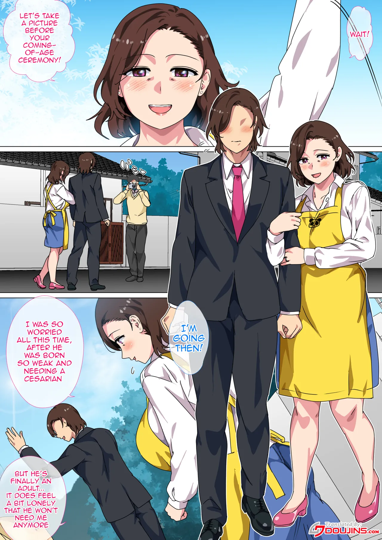 [Circle Spice]Kono Inakamachi ni wa Musuko no Seijinshiki ni Haha ga Doutei Sotsugyou Saseru Gyouji ga Aru | In This Rural Village, There's A Custom Of A Mother Taking Her Son's Virginity When They Become An Adult[English] {Doujins.com} Page 3