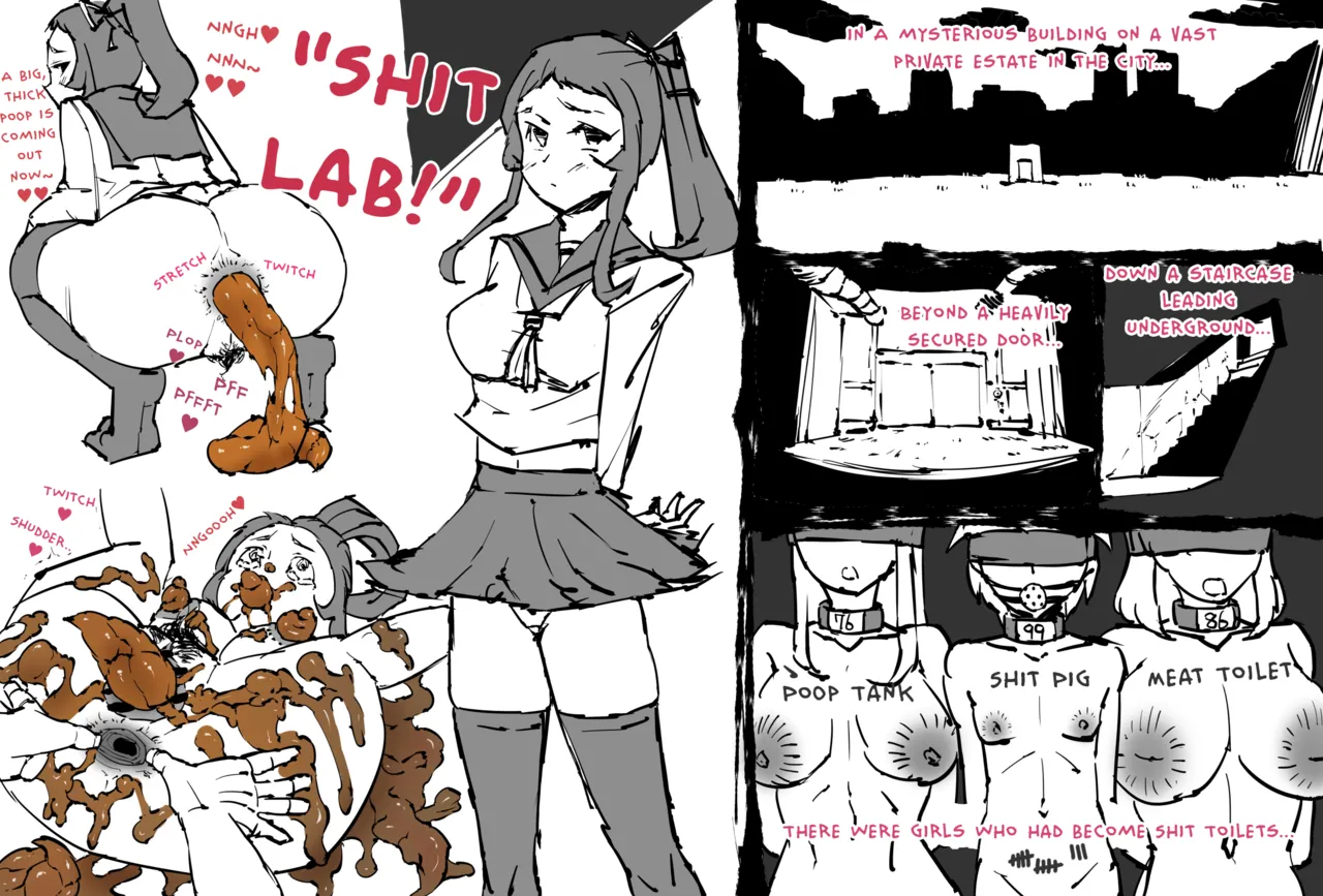 [Nakayama Shu]Gluttonous Scat Squishing Sisters - Idea Notebook - "Shit Lab!" Page 1