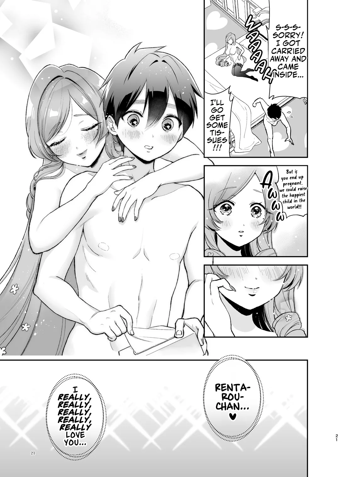 [Yume no Tsuzuki (Yumemiteeru)]Hahari-mama to Icha-babu Ecchi suru Hon | Mama Hahari’s Super Erotic Guide to Lovey-Dovey Baby-Play(Kimi no Koto ga Daidaidaidaidaisuki na 100-nin no Kanojo) [English] [Suizokukan] Page 20