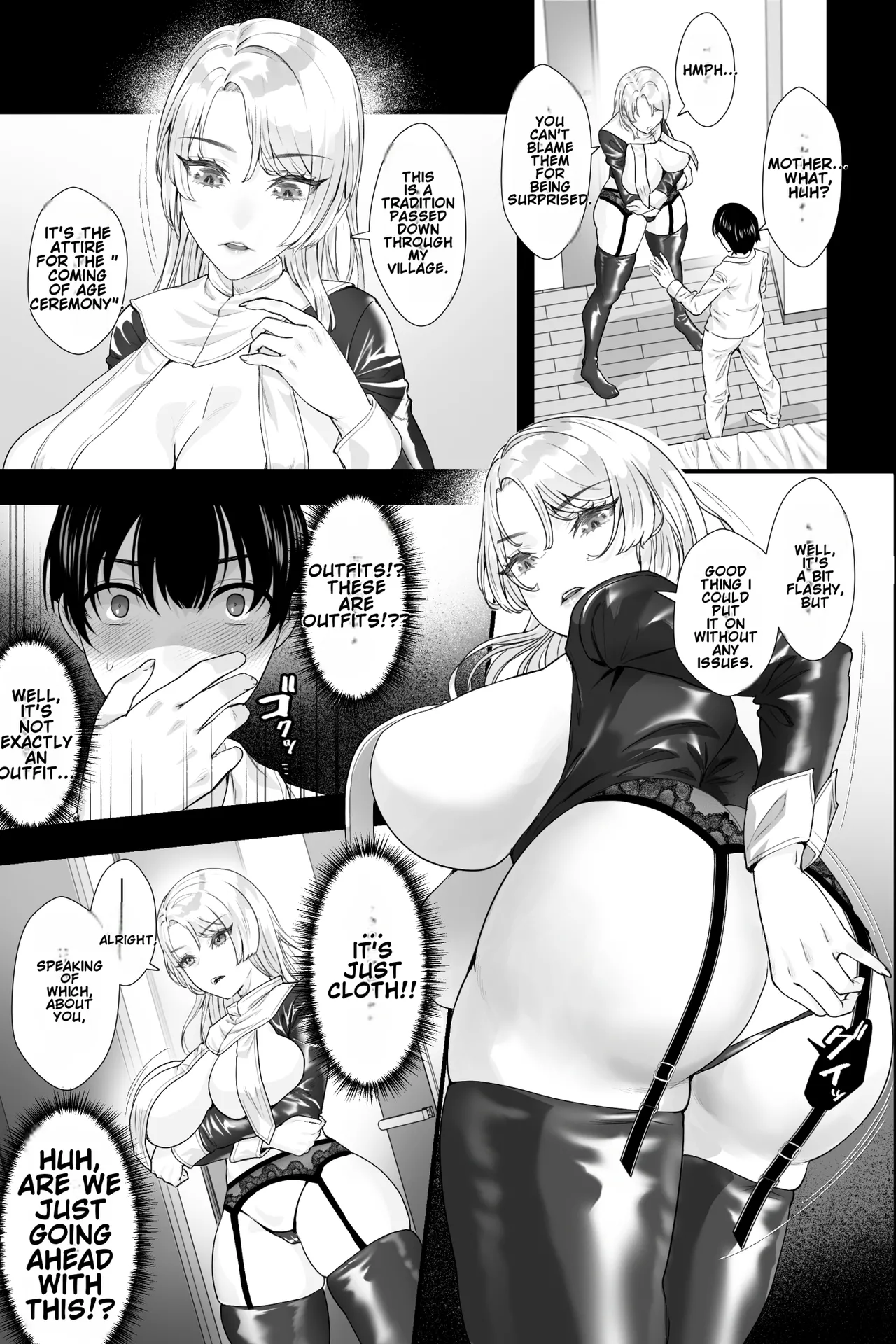 [Ginshio Honpo (Ginen)]Gaikoku no Haha ~Ginpatsu Bakunyuu no Haha ni Sakusei Fudeoroshi Sareru Mikkakan~[English] Page 7